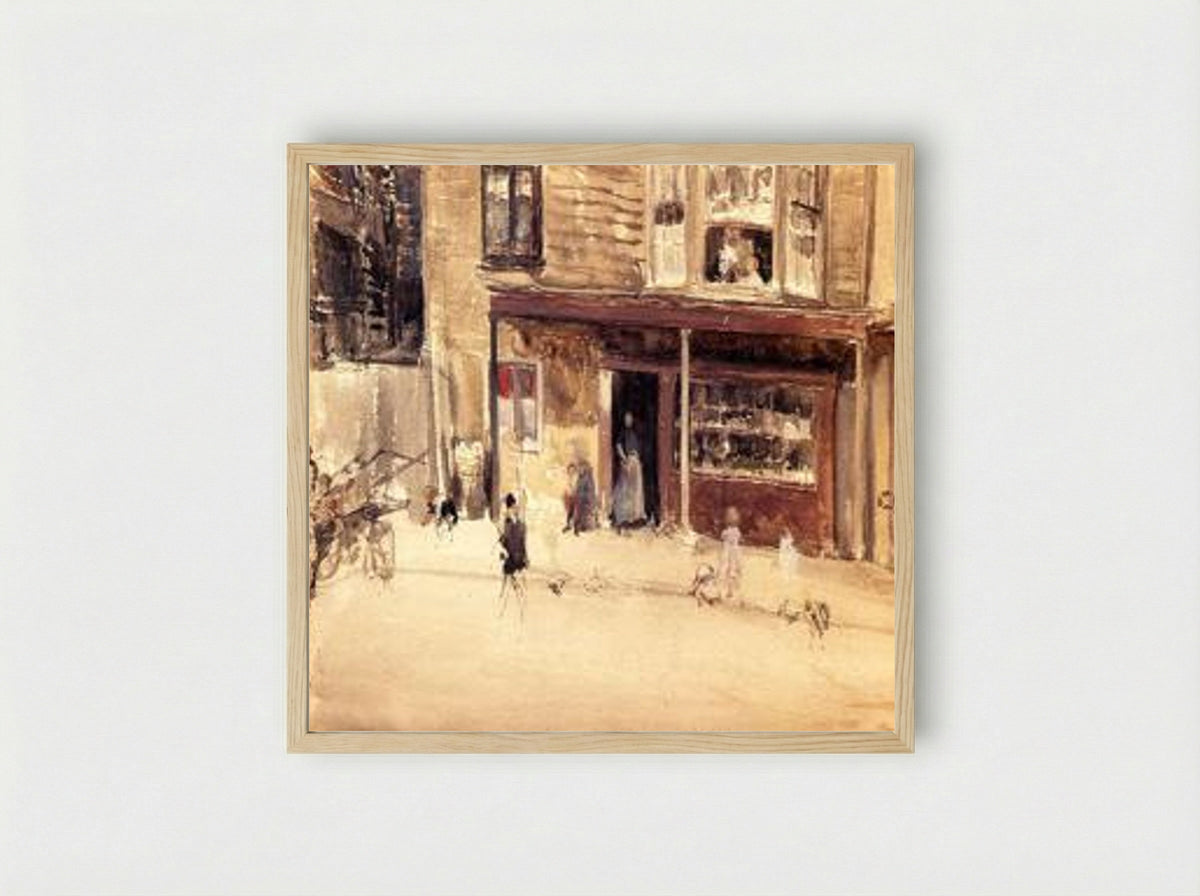 The Shop (An Exterior) - Fine Art Print - Framed Print Wood