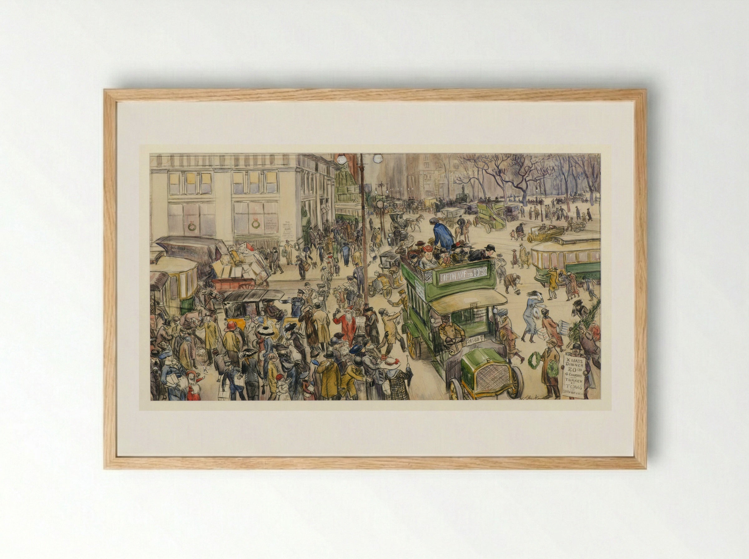 The Shoppers - William James Glackens - Framed Print Wood