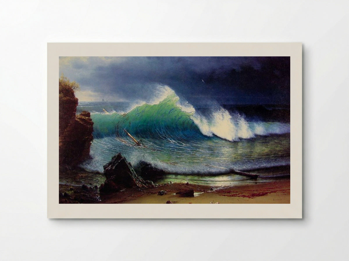 The Shore of the Turquoise Sea - Albert Bierstadt - Poster