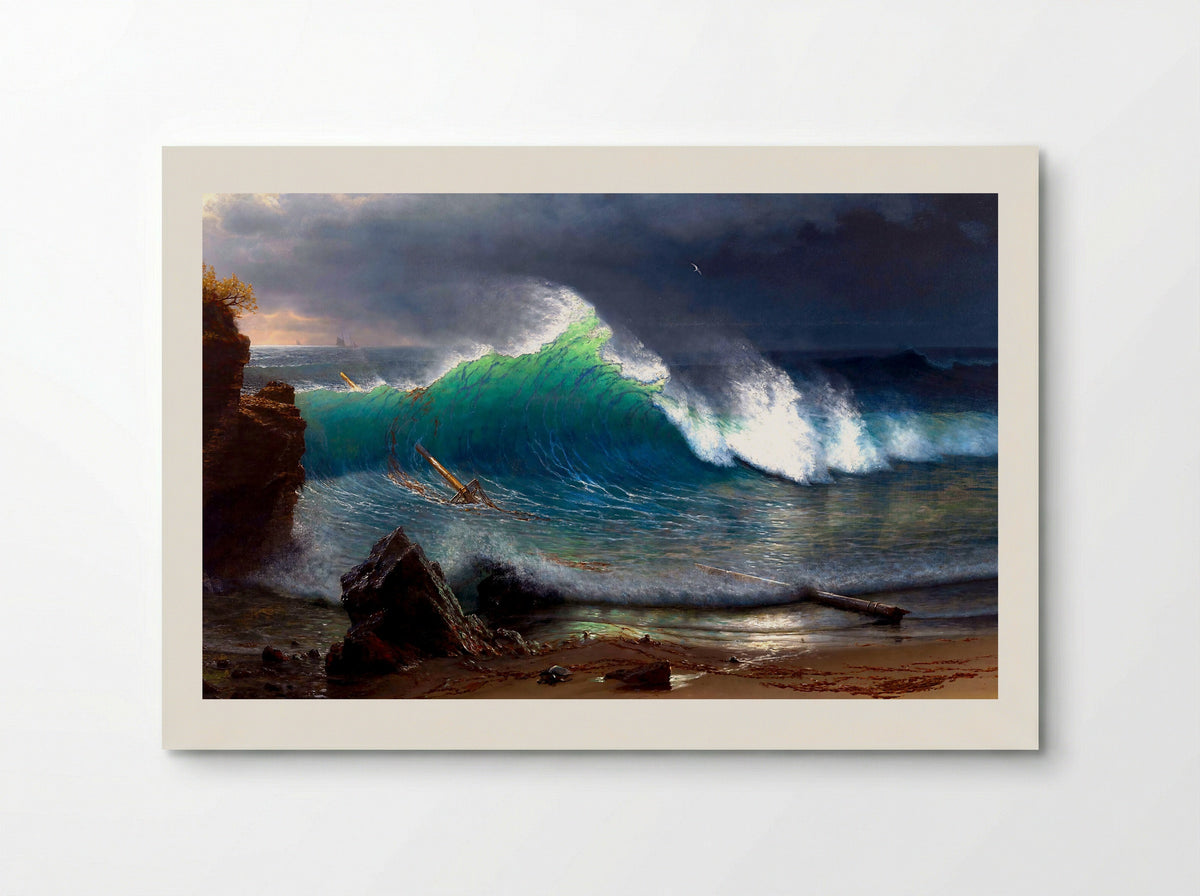The Shore of the Turquoise Sea - Albert Bierstadt - Poster