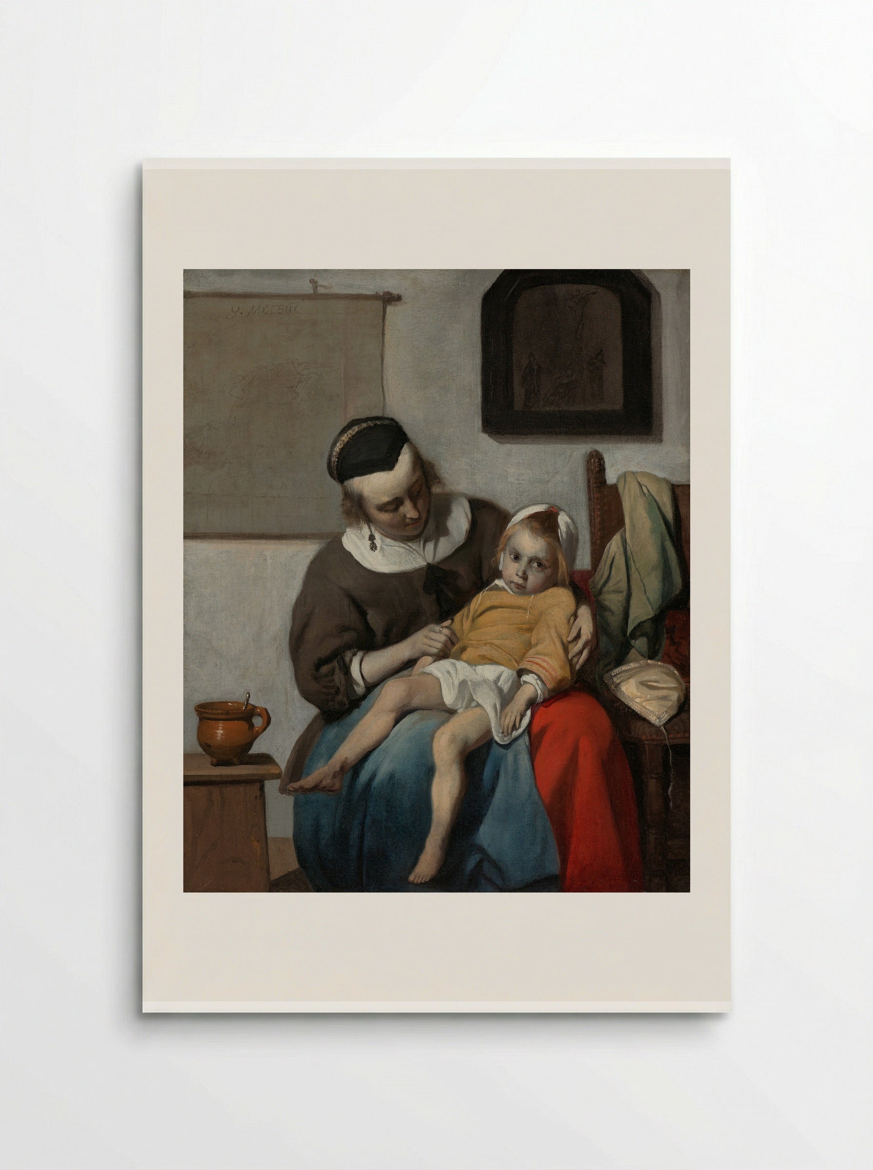 The Sick Child - Gabriel Metsu - Poster