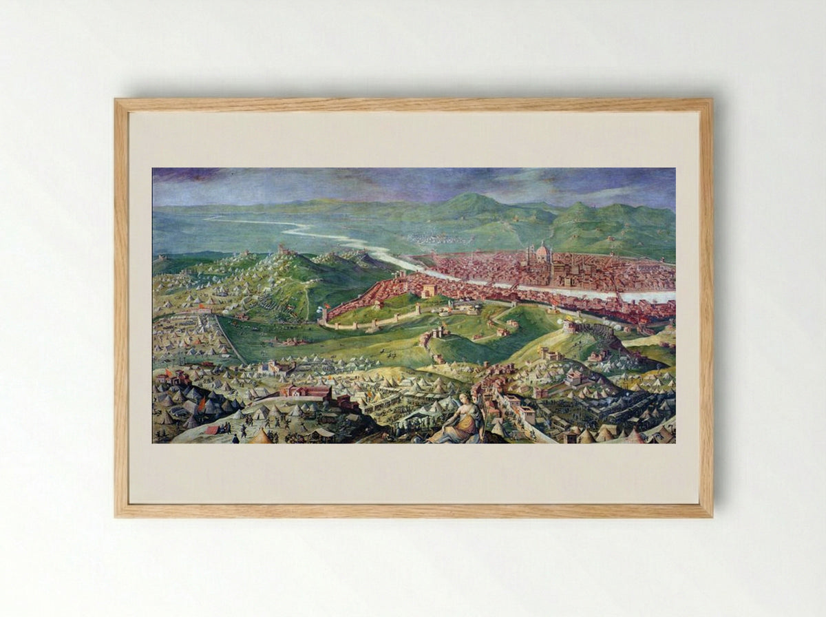 The Siege of Florence - Giorgio Vasari - Framed Print Wood