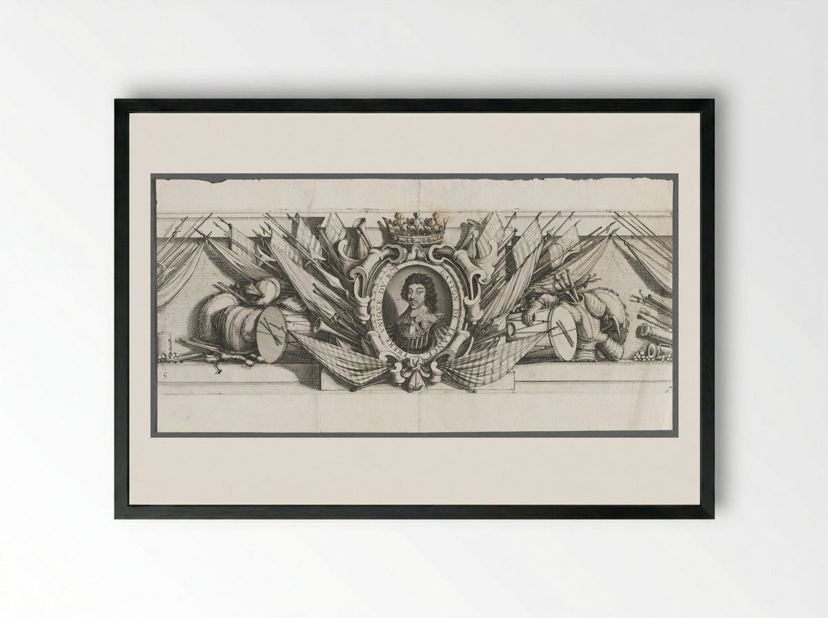 The Siege of La Rochelle: Plate 15 - Michael Lasne - Framed Print Black