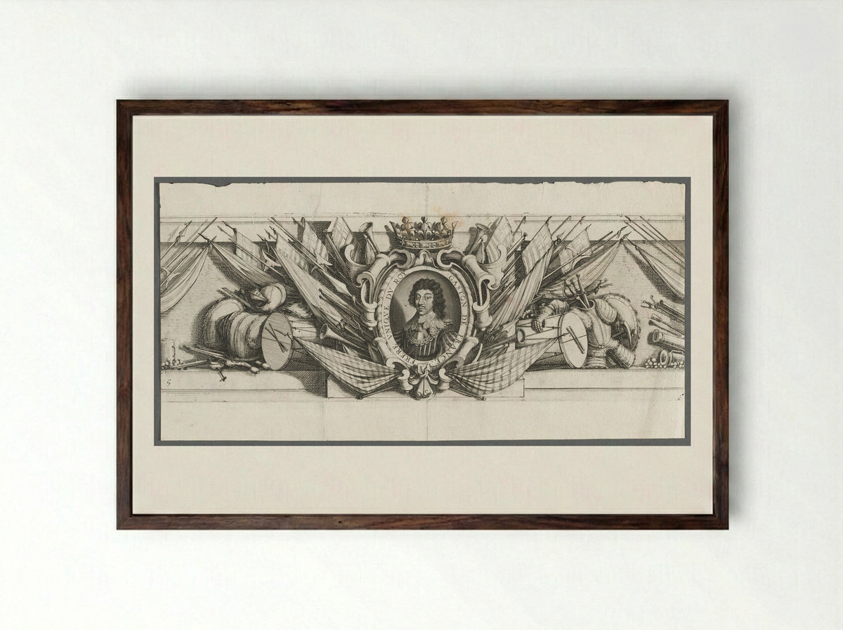 The Siege of La Rochelle: Plate 15 - Michael Lasne - Framed Print Dark Wood