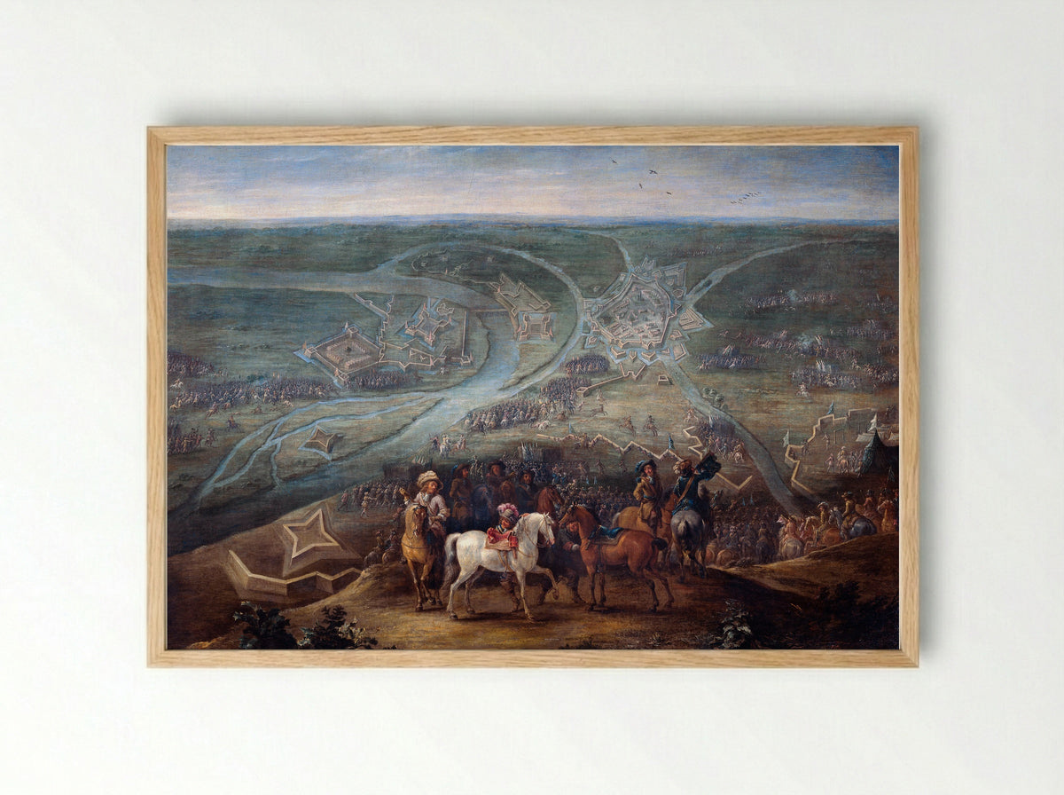 The Siege of Rheinberg by the French, 6 June 1672 - Lambert de Hondt (II) - Framed Print Wood
