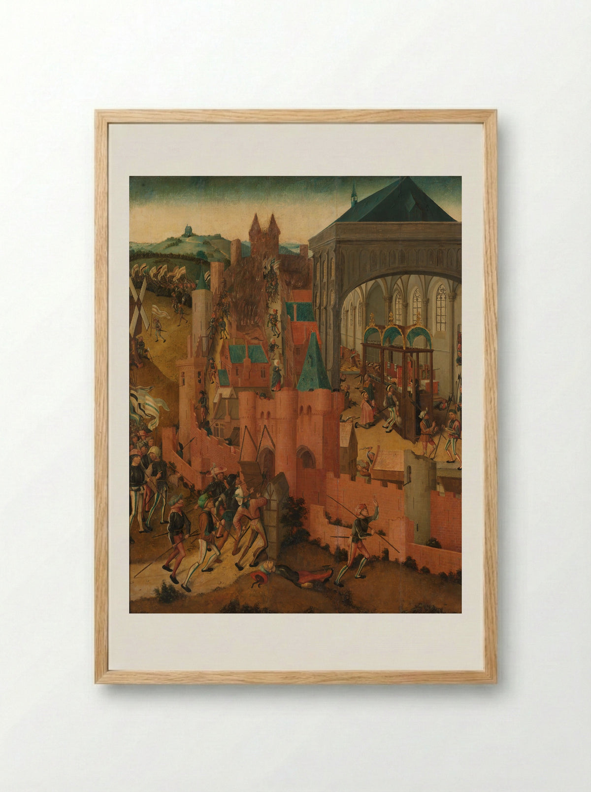 The Siege of Rhenen - Master of Rhenen - Framed Print Wood