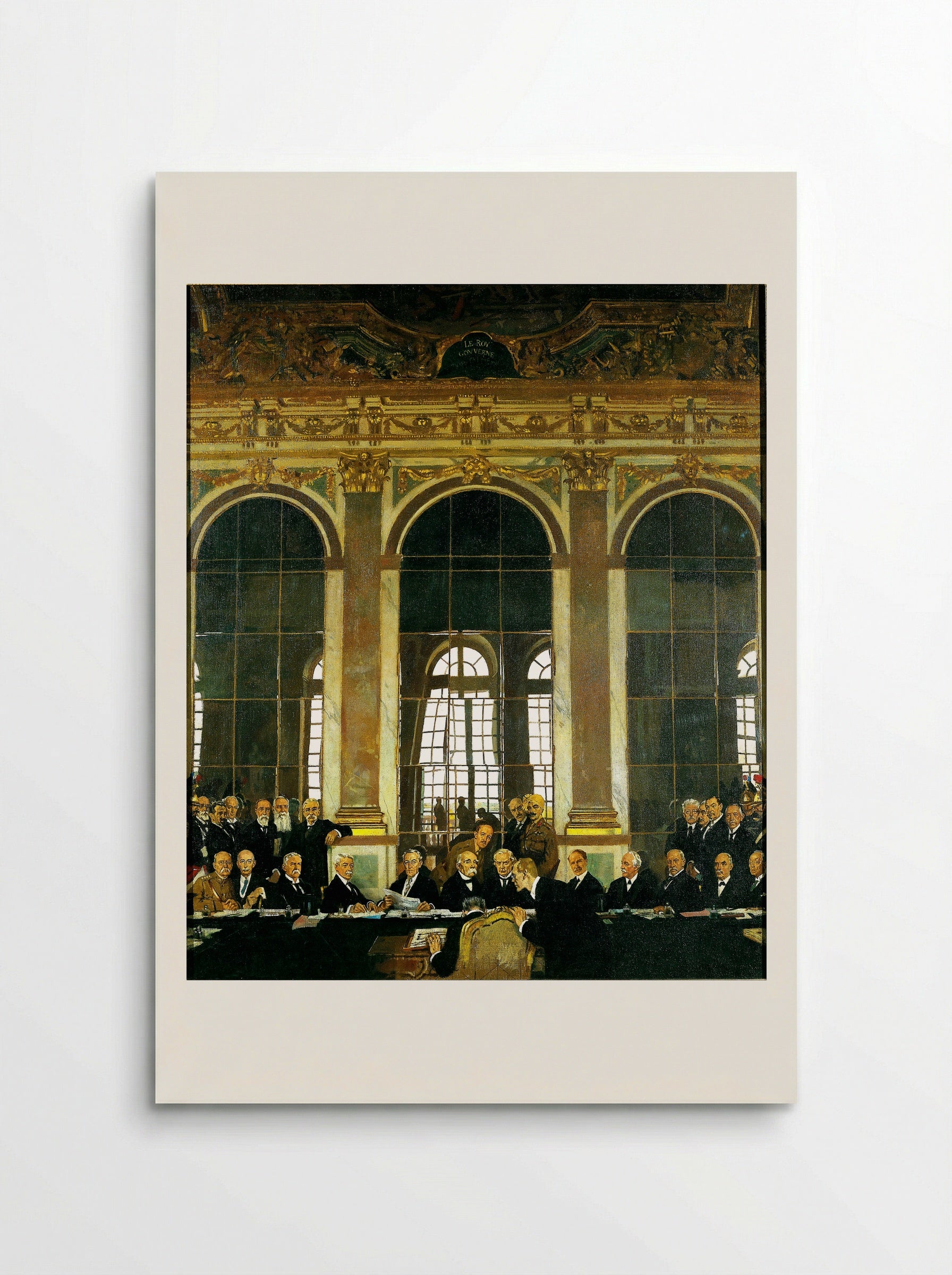 The Signing of Peace in the Hall of Mirrors, Versailles - Sir William Orpen - Poster