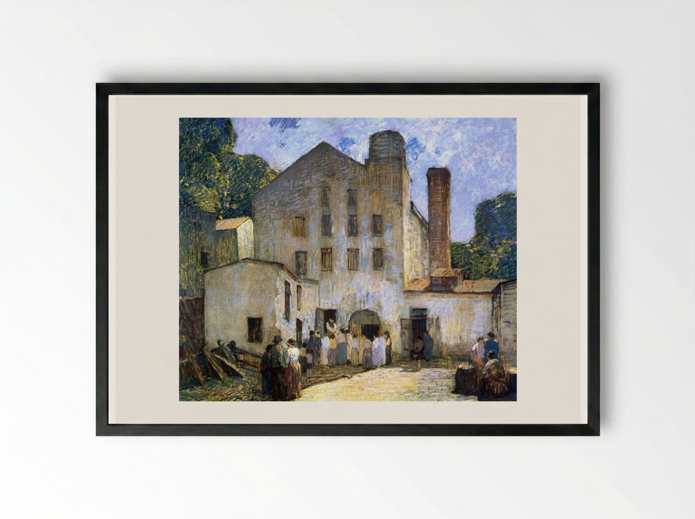 The Silk Mill - Robert Spencer - Framed Print Black