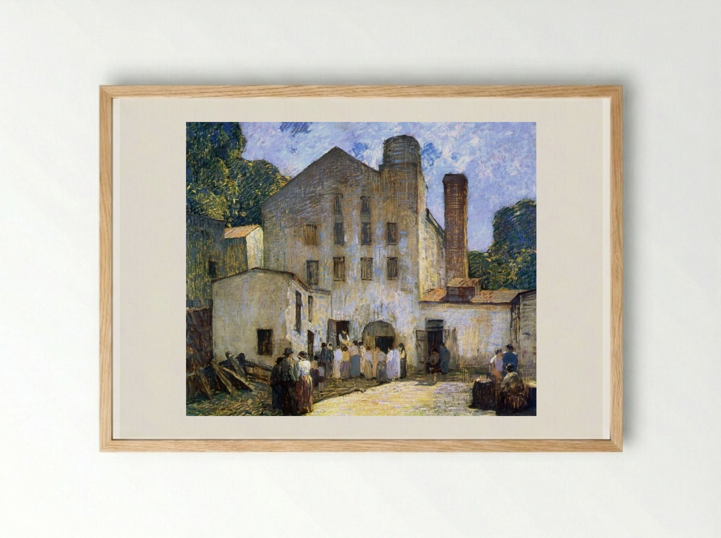 The Silk Mill - Robert Spencer - Framed Print Wood