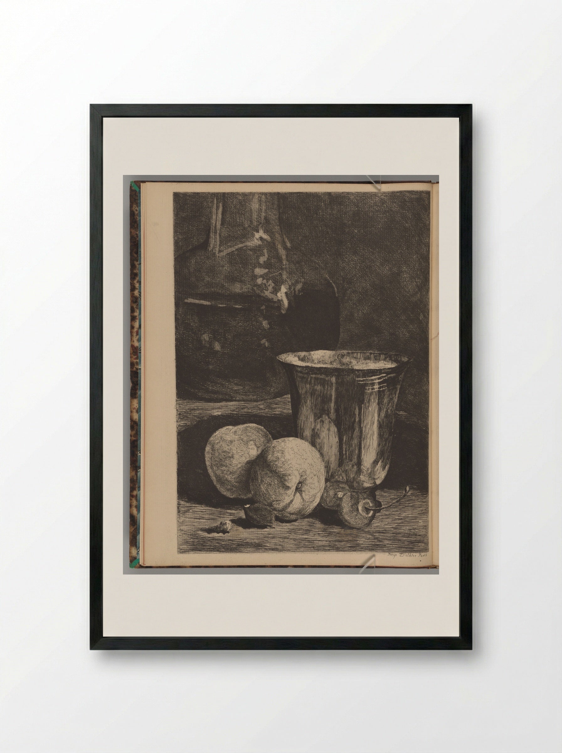 The Silver Goblet - Jules de Goncourt - Framed Print Black
