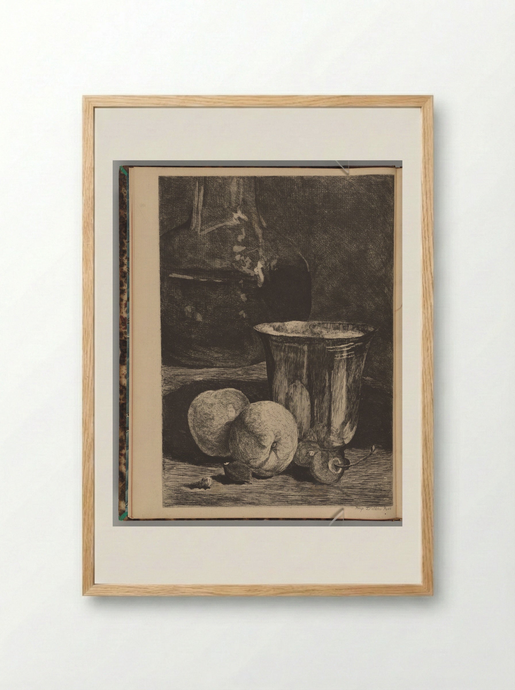 The Silver Goblet - Jules de Goncourt - Framed Print Wood