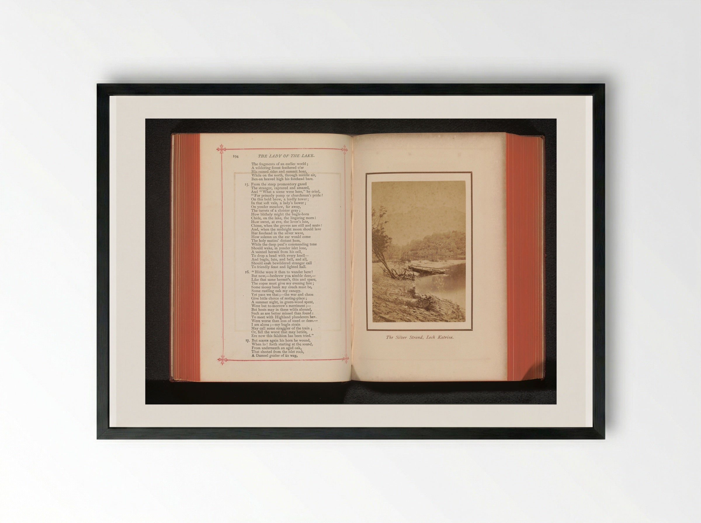 The Silver Strand, Loch Katrine - George Washington Wilson - Framed Print Black