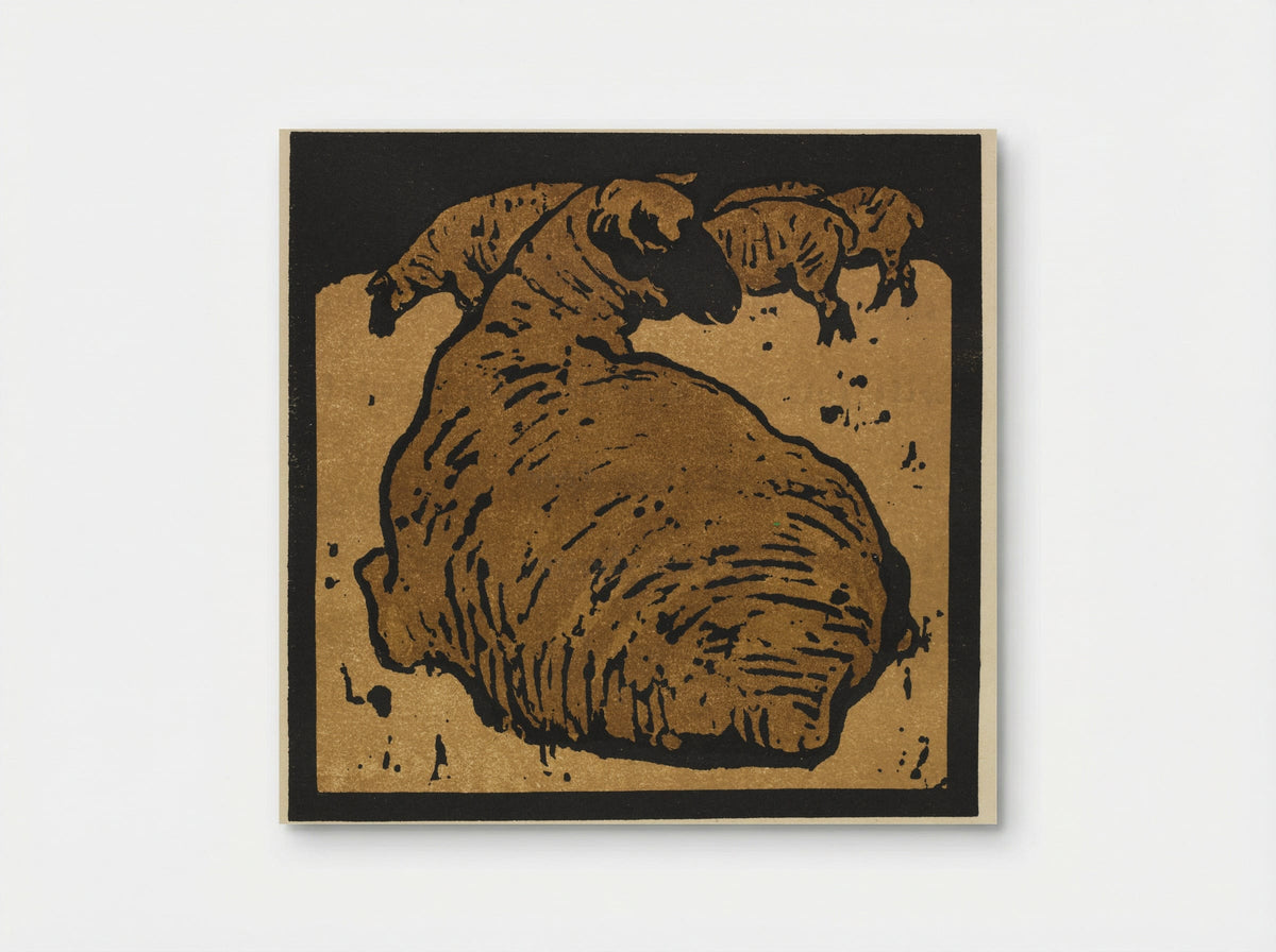 The Simple Sheep - William Nicholson - Poster