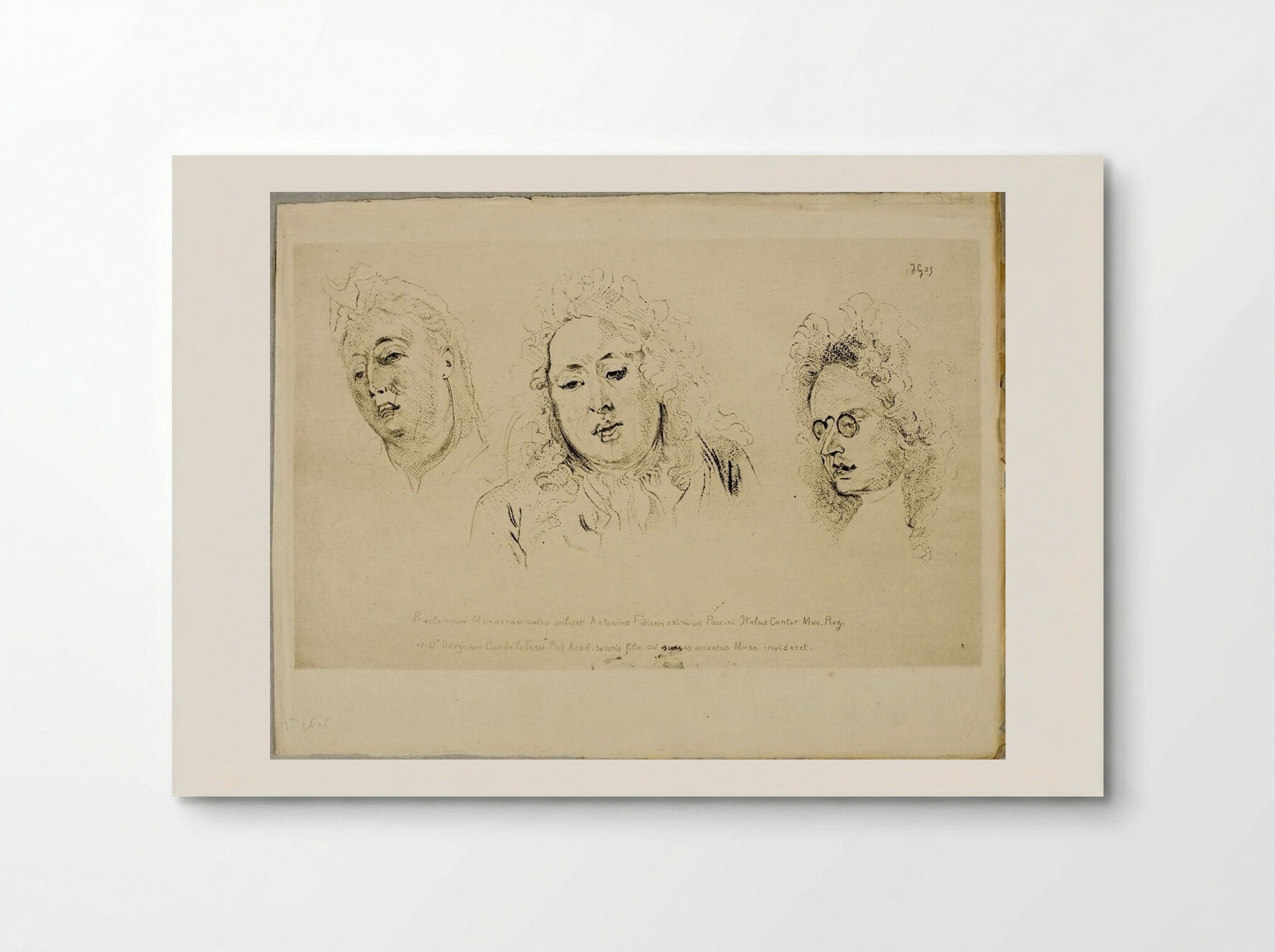The Singers Dargenon and Paccini and the Musician Antoine - Jules de Goncourt - Poster