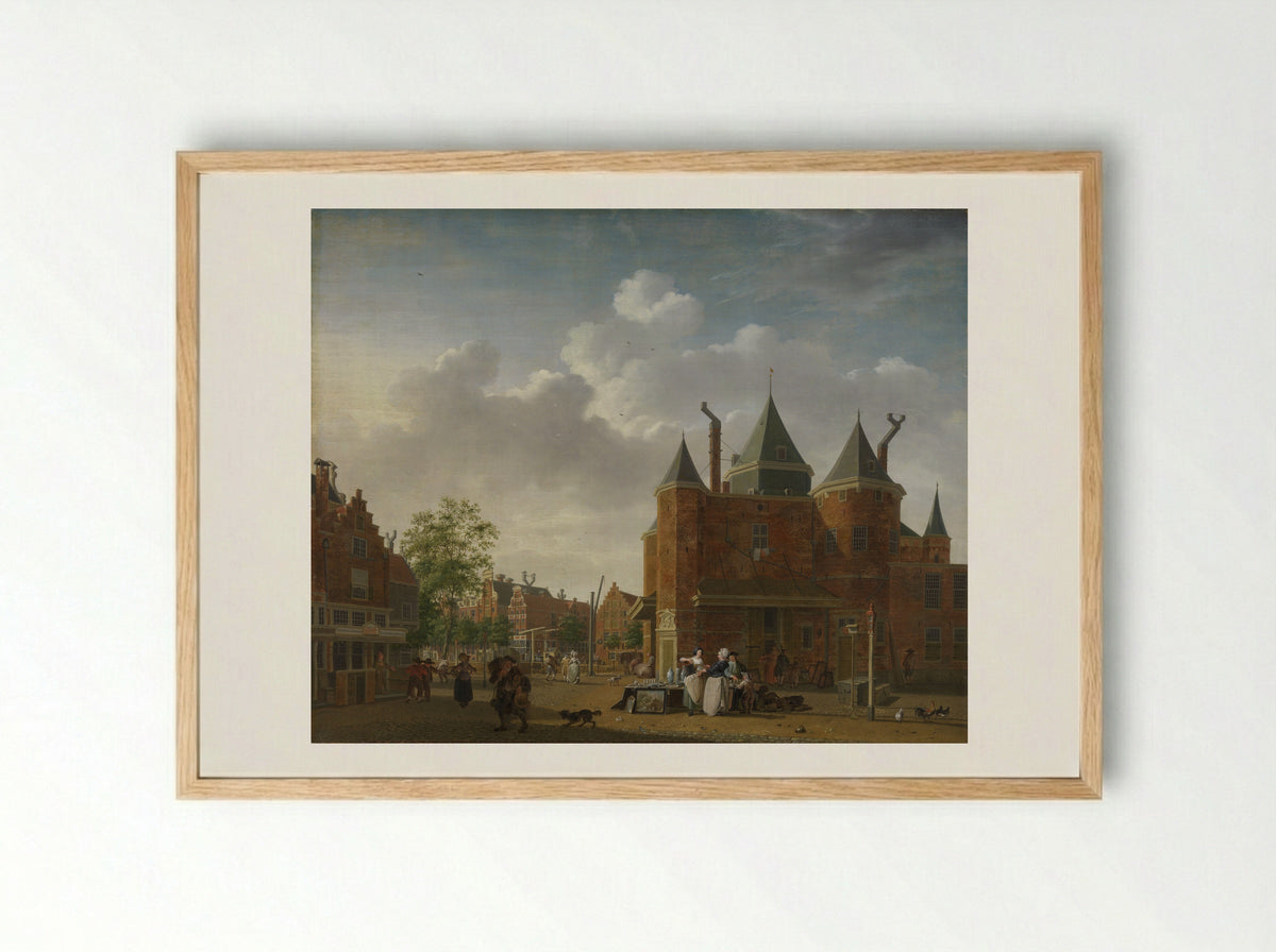 The Sint-Antoniuswaag in Amsterdam - Isaac Ouwater - Framed Print Wood