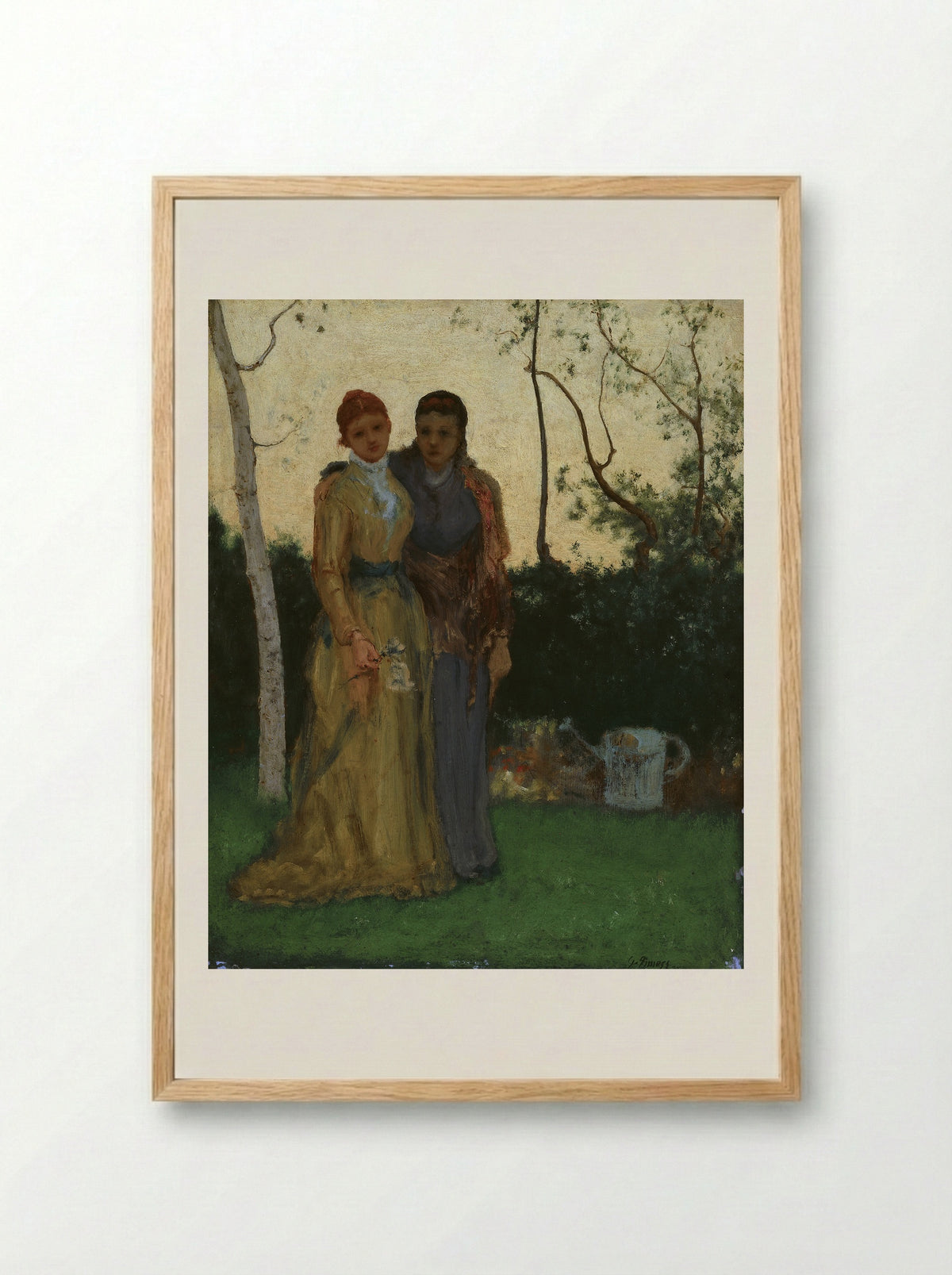 The Sisters - George Inness - Framed Print Wood