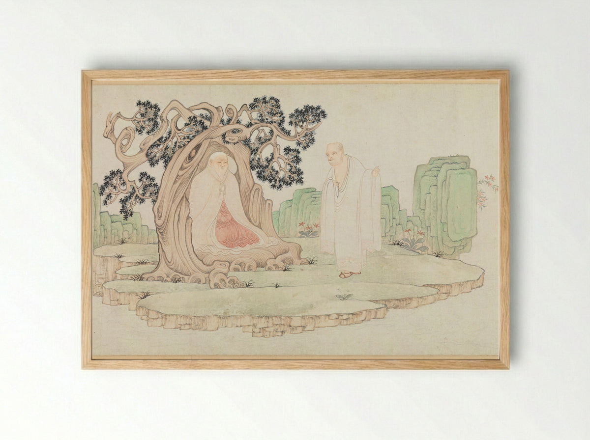 The Sixteen Luohans - Wu Bin - Framed Print Wood