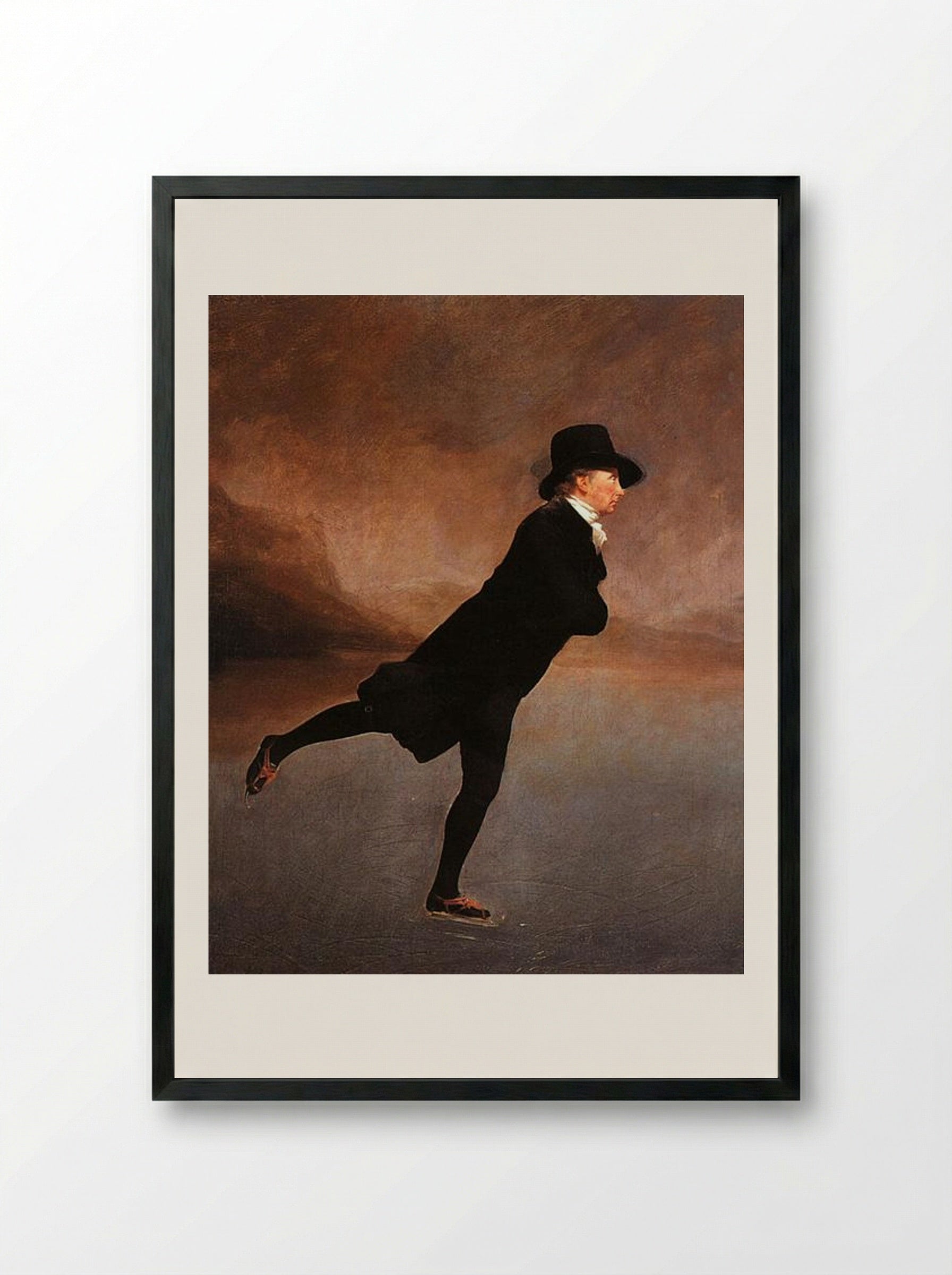 The Skating Minister - Henry Raeburn - Framed Print Black