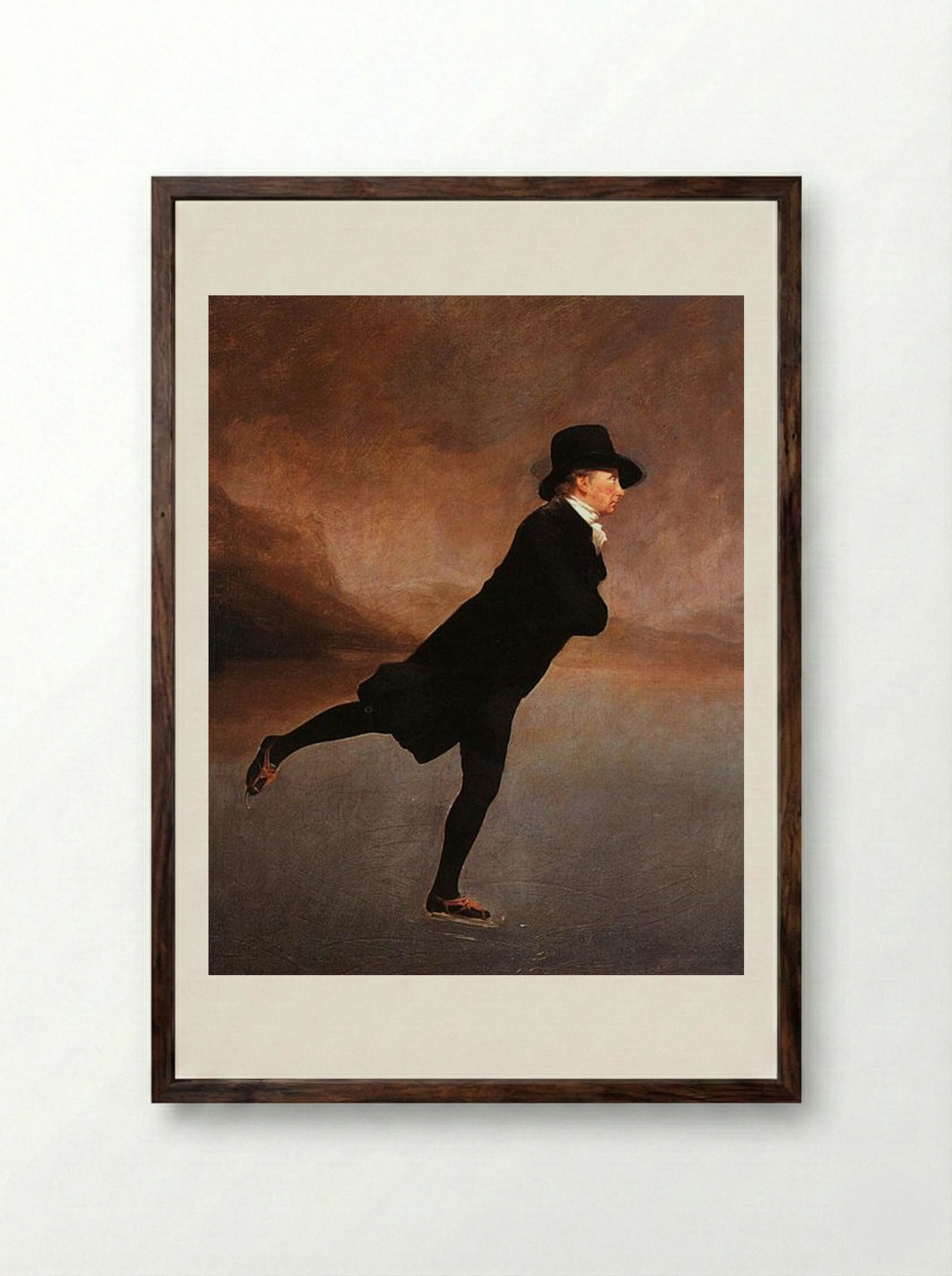 The Skating Minister - Henry Raeburn - Framed Print Dark Wood