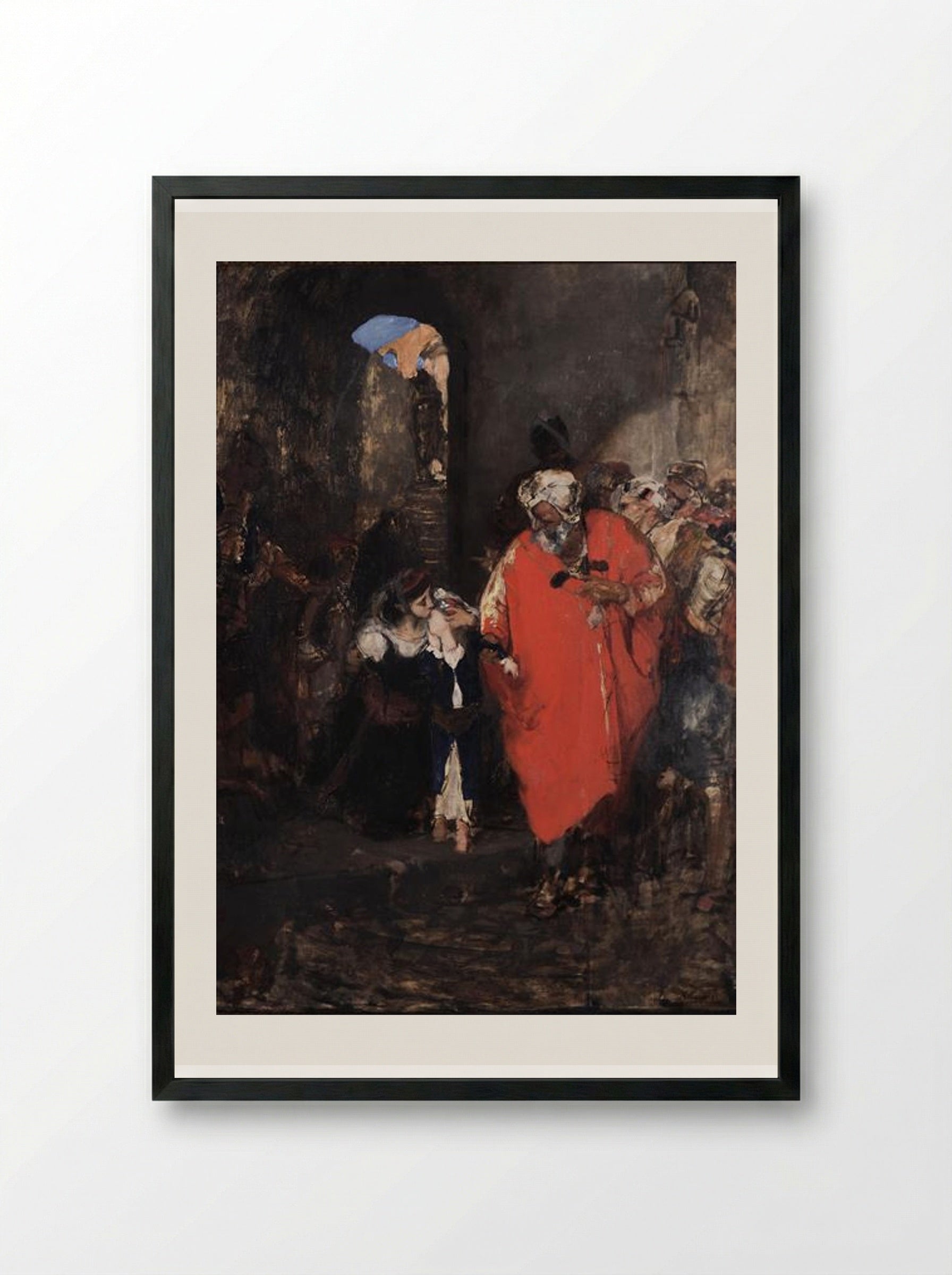 The Slave Market - Nikolaos Gyzis - Framed Print Black