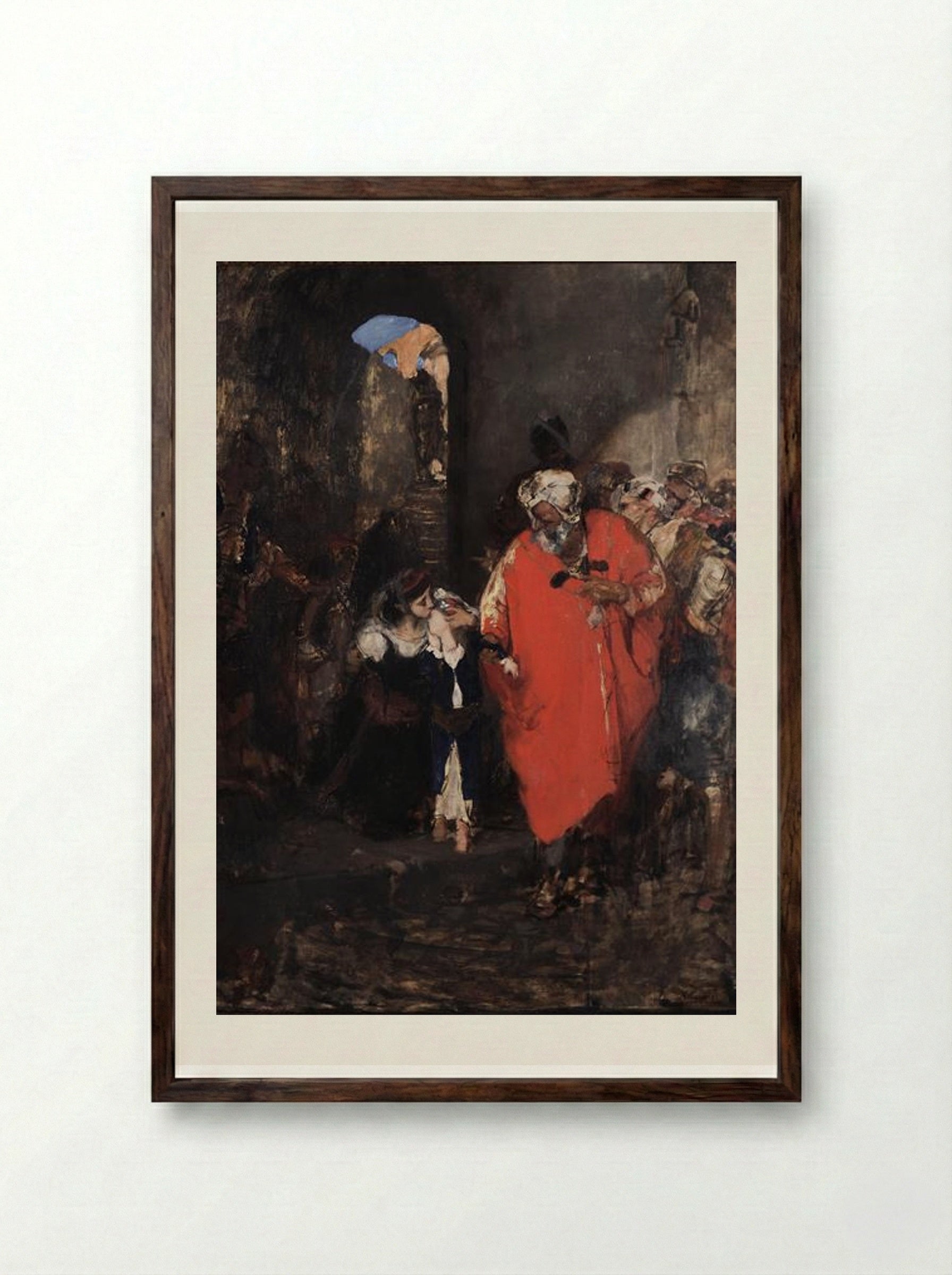 The Slave Market - Nikolaos Gyzis - Framed Print Dark Wood