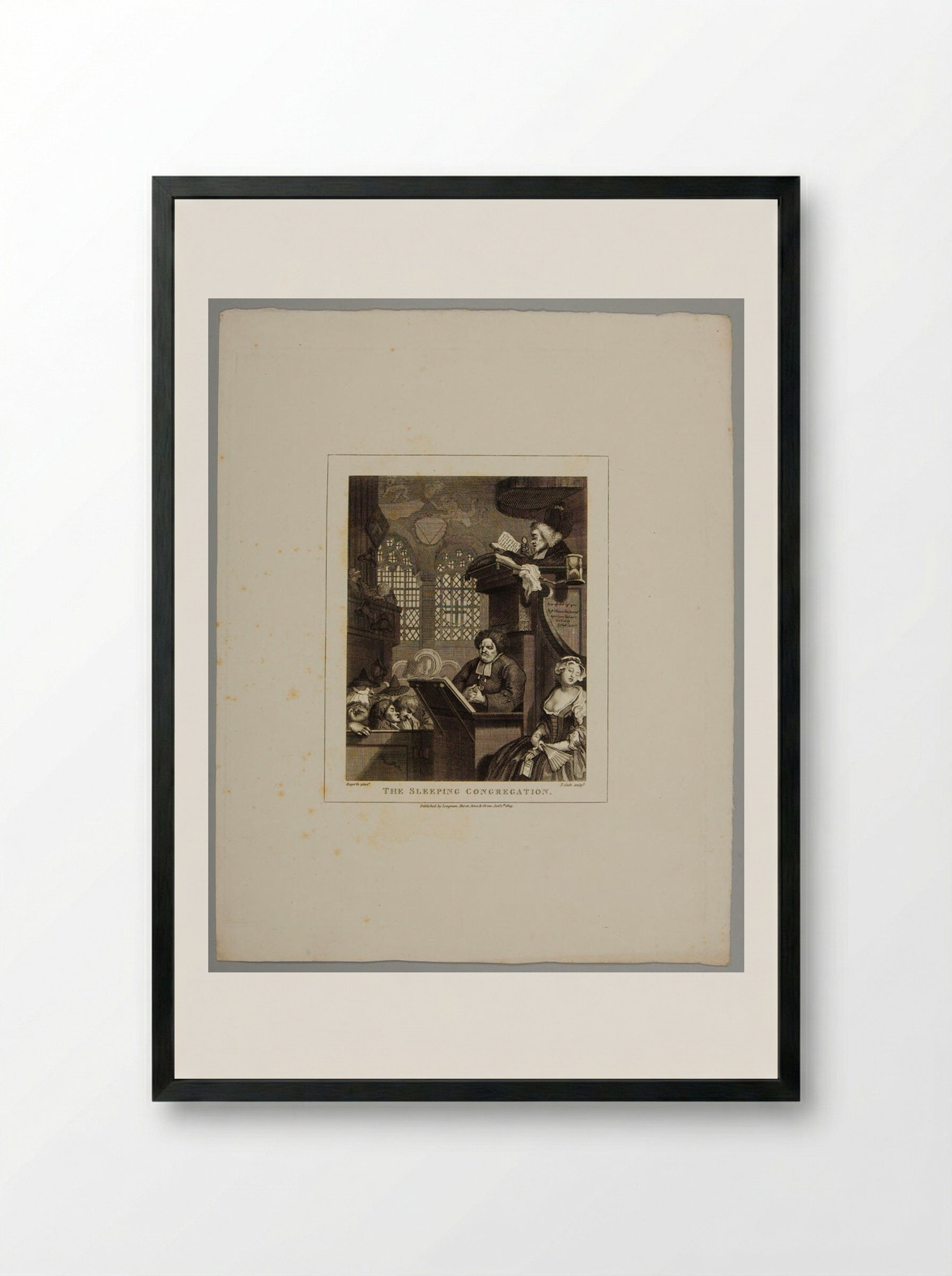 The Sleeping Congregation - Thomas Cook - Framed Print Black