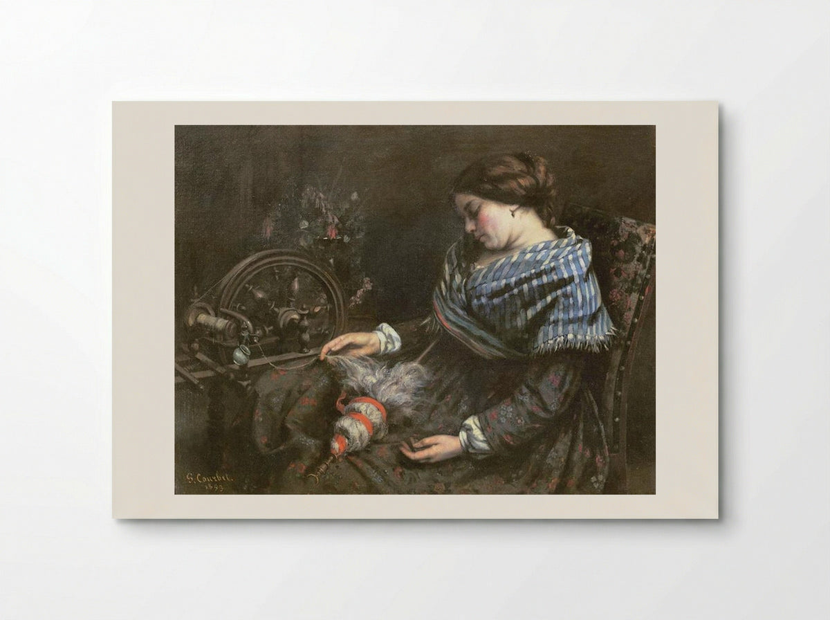 The Sleeping Embroiderer - Gustave Courbet - Poster