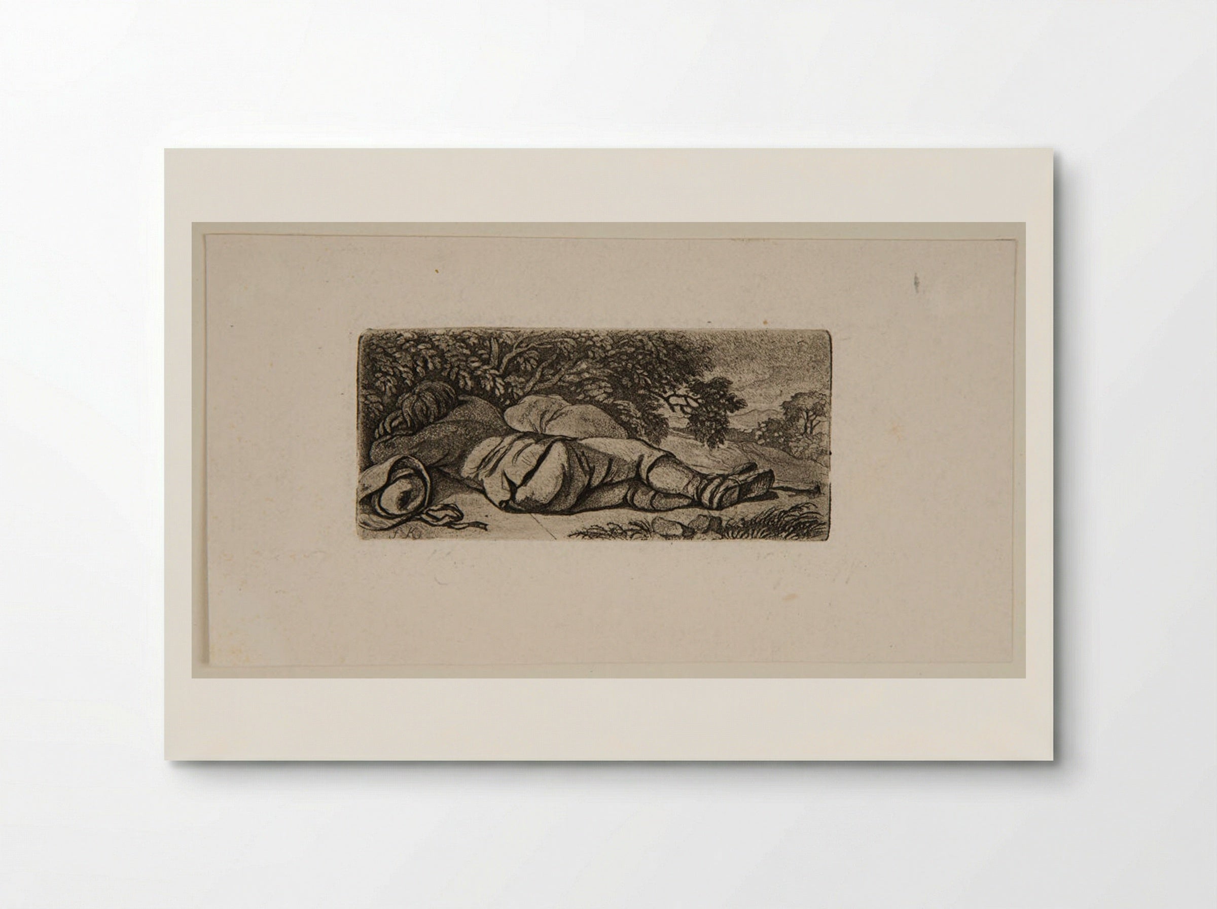 The Sleeping Traveller - Ferdinand Kobell - Poster