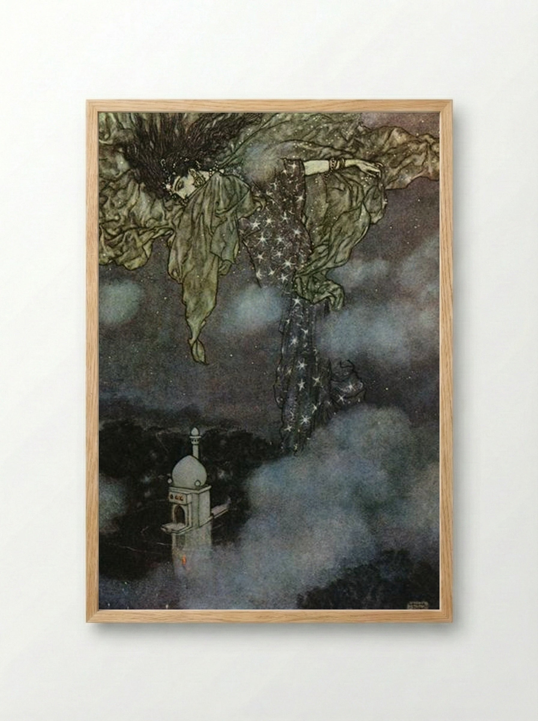 The Sleeve of Night - Edmund Dulac - Framed Print Wood