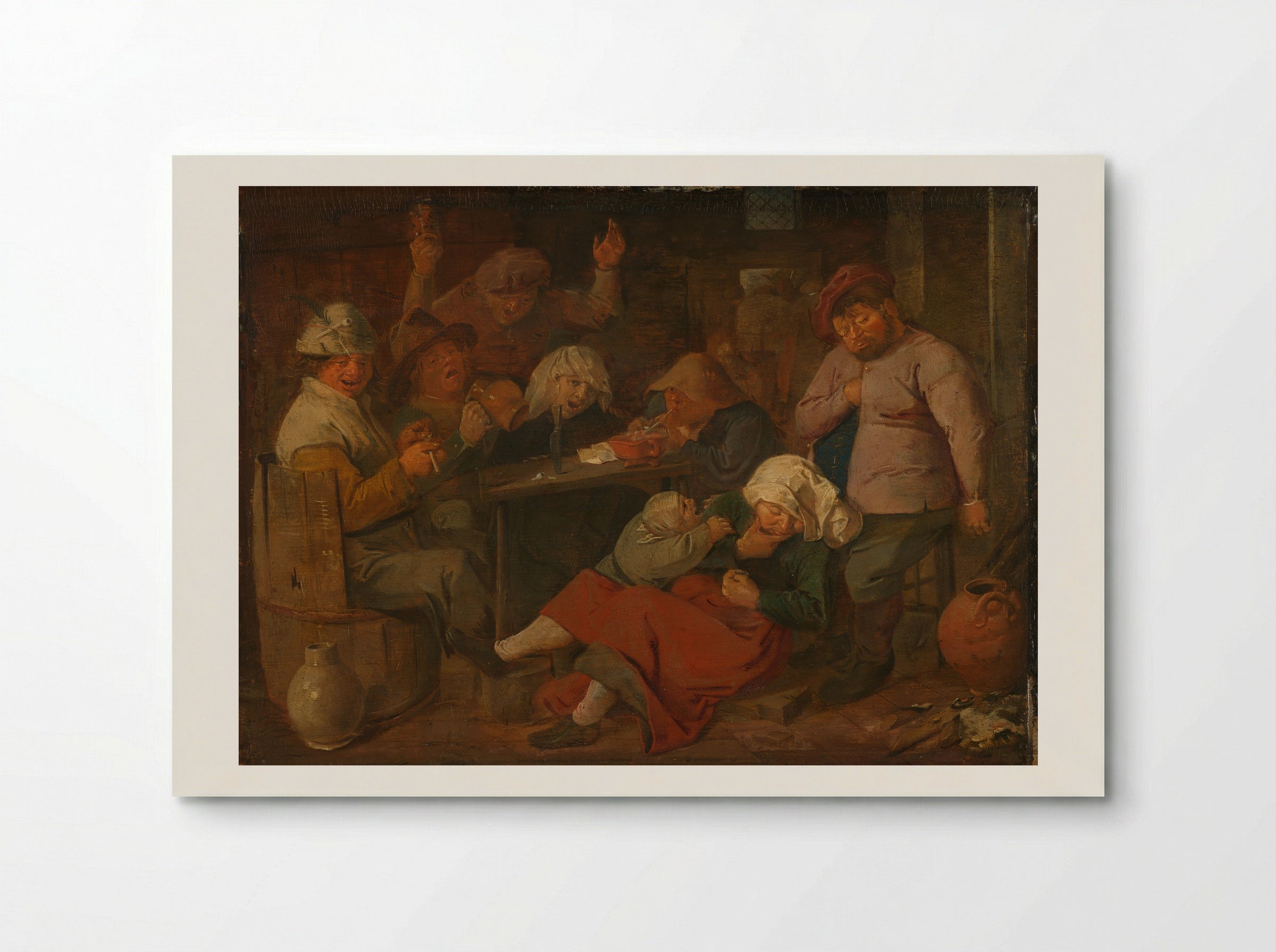 The Smokers - Adriaen Brouwer - Poster
