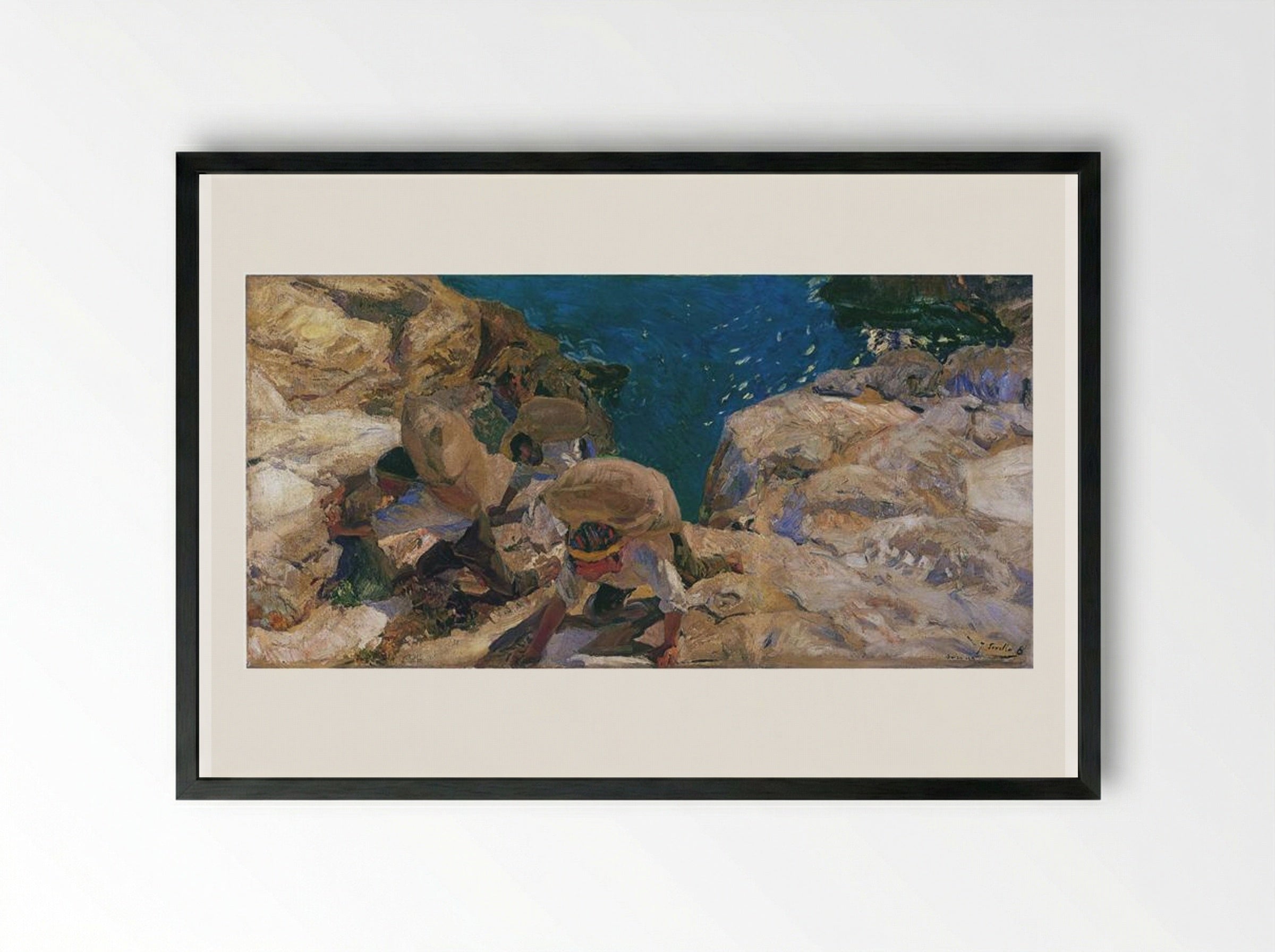 The Smugglers - Joaquín Sorolla - Framed Print Black