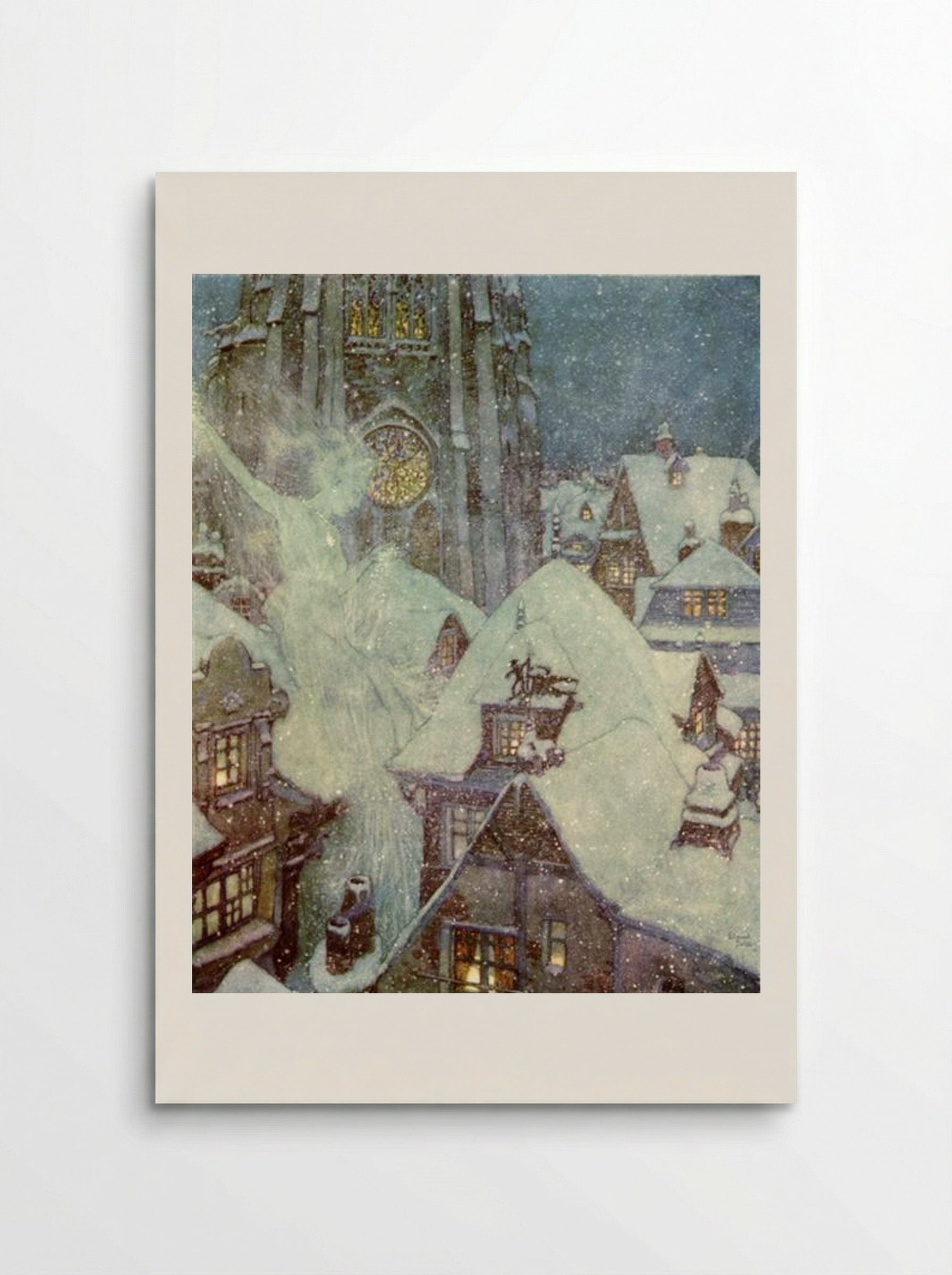 The Snow Queen Flies Through the Winter's Night - Edmund Dulac - Poster