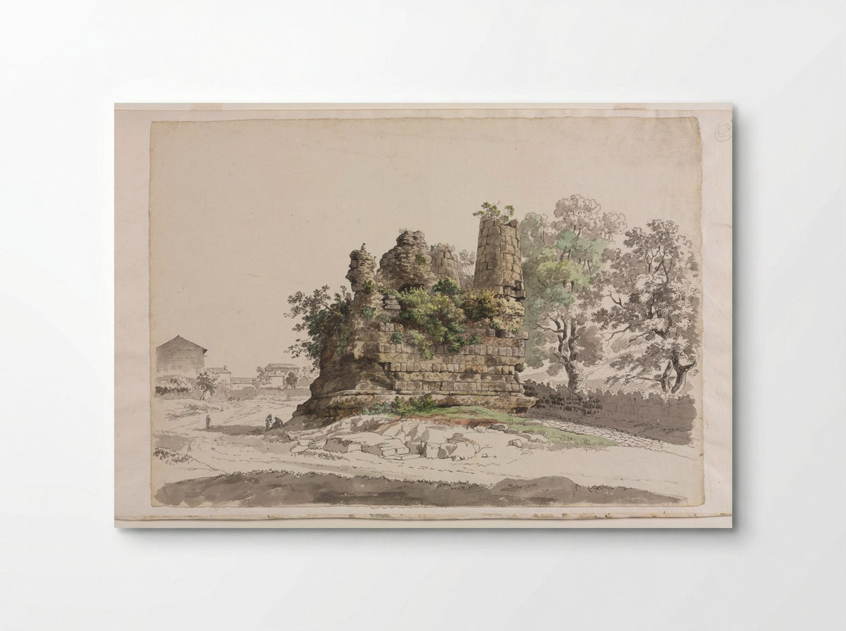 The So-Called Sepulcher of the Curiatii Brothers at Albano - Carlo Labruzzi - Poster