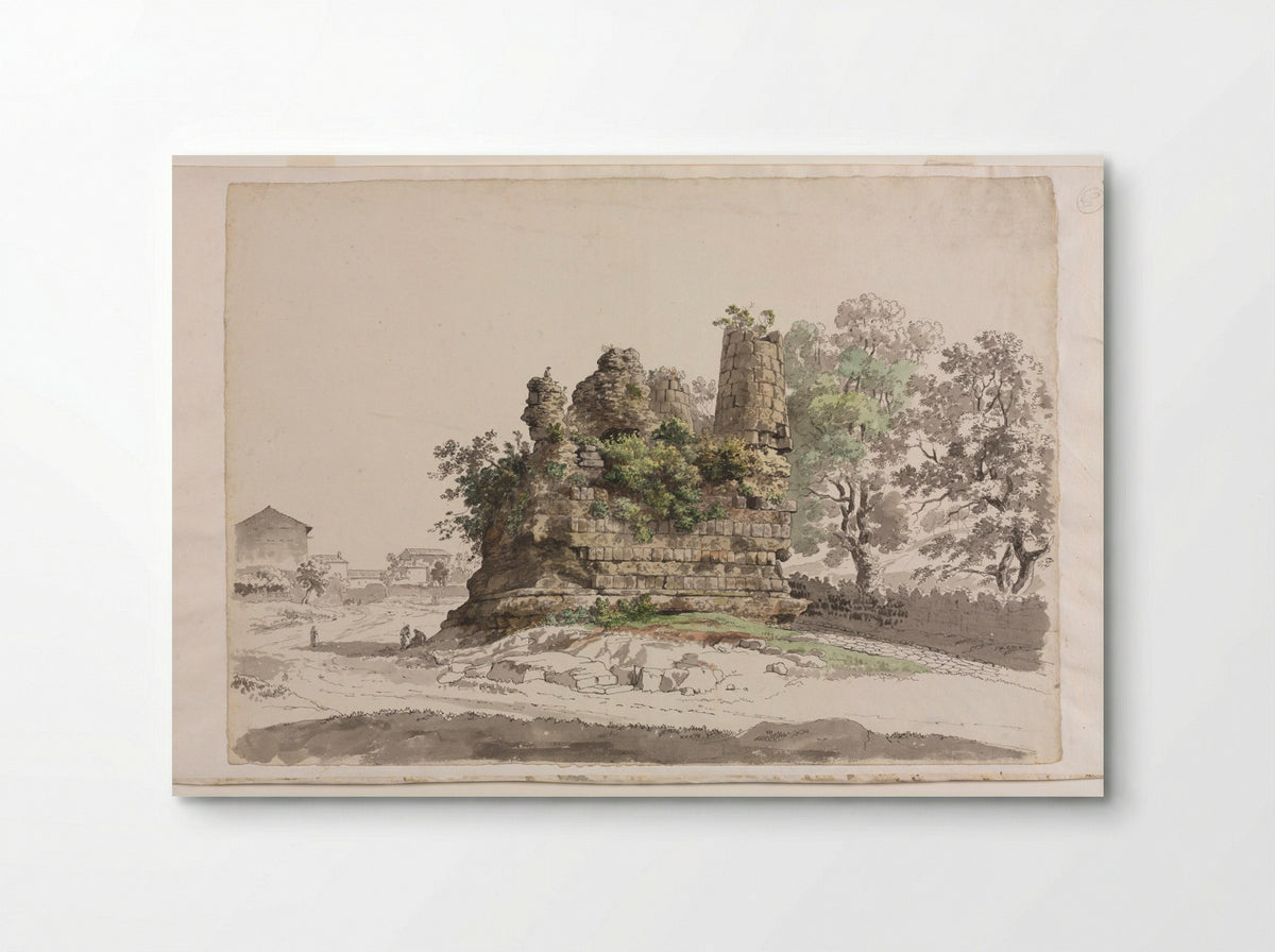The So-Called Sepulcher of the Curiatii Brothers at Albano - Carlo Labruzzi - Poster