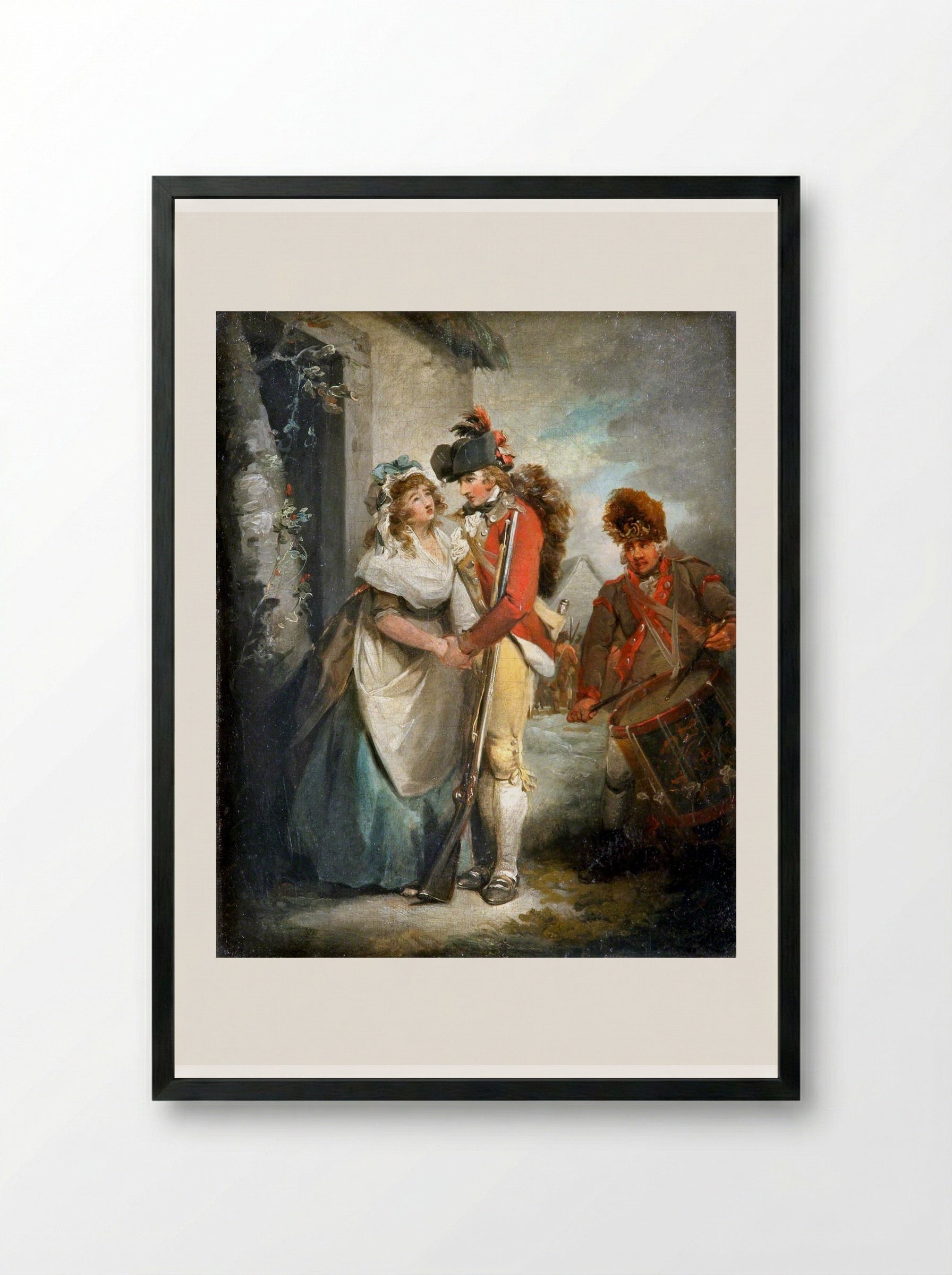 The Soldier's Departure - George Morland - Framed Print Black
