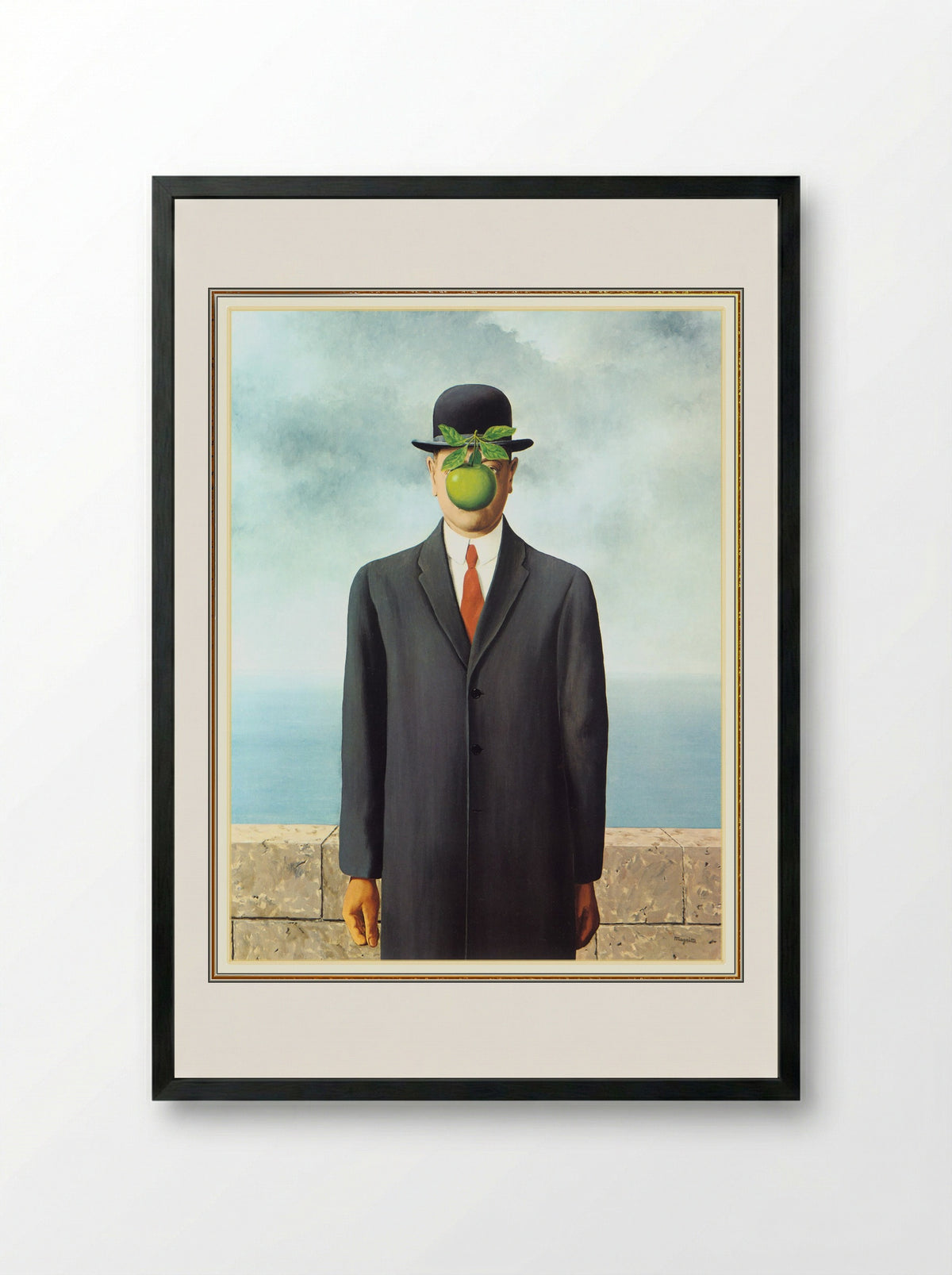 The Son of Man - René Magritte - Framed Print Black