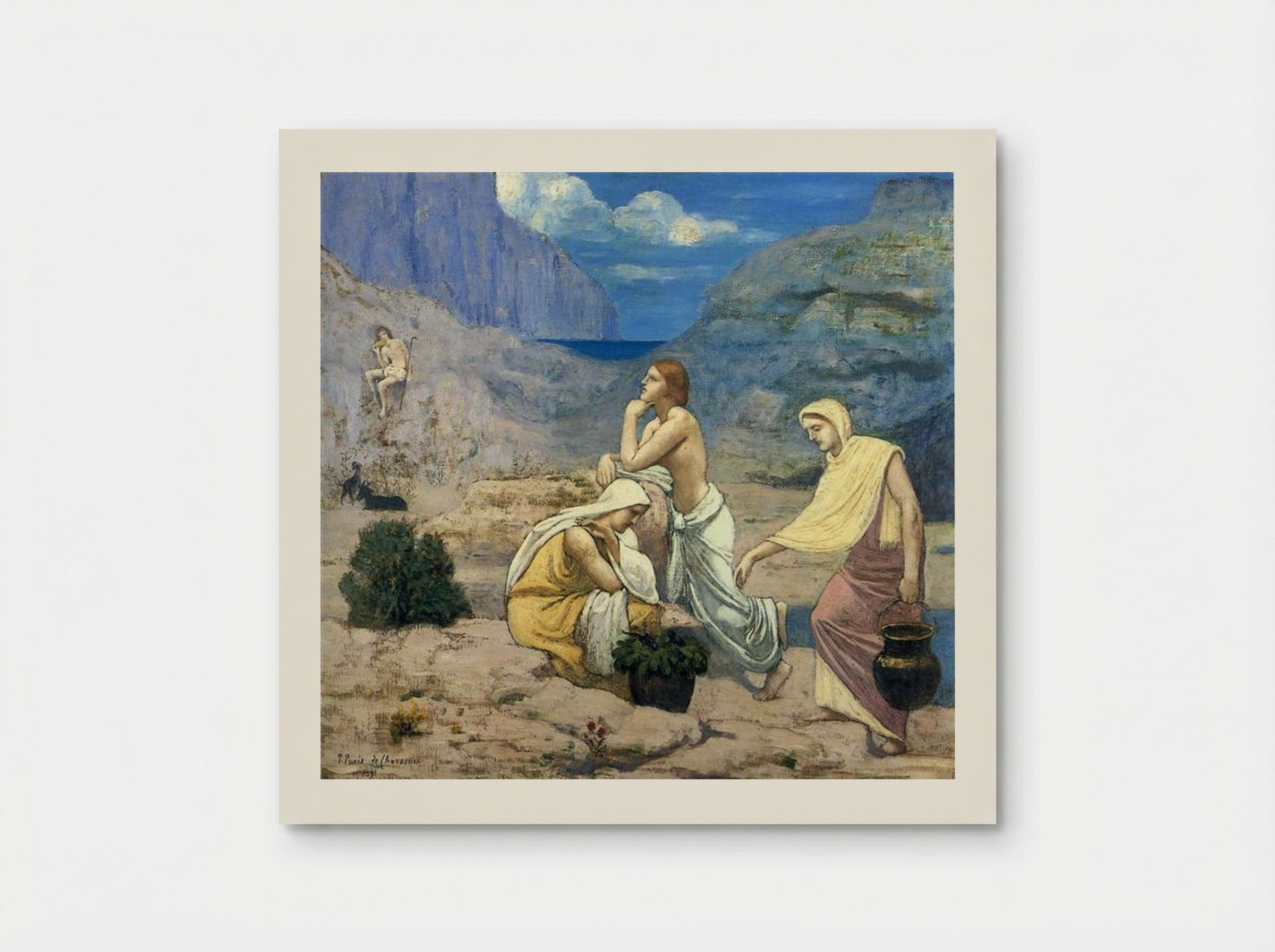 The Song of the Shepherd - Pierre Puvis de Chavannes - Poster