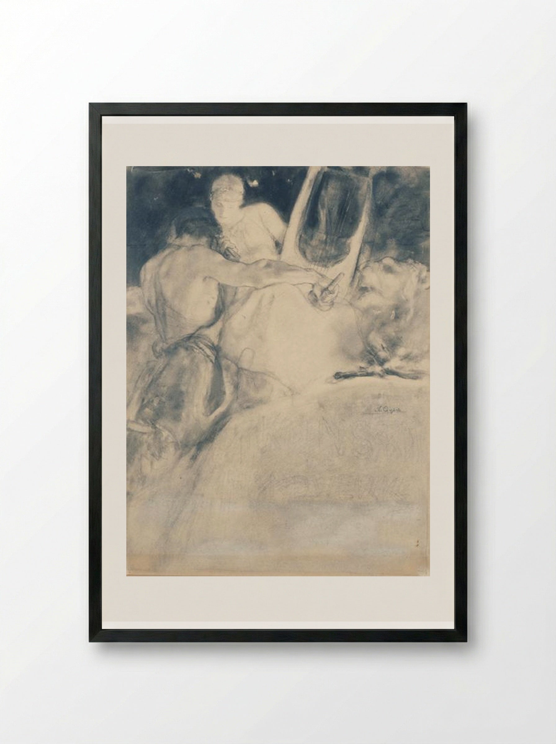 The Soul of the Artist - Nikolaos Gyzis - Framed Print Black
