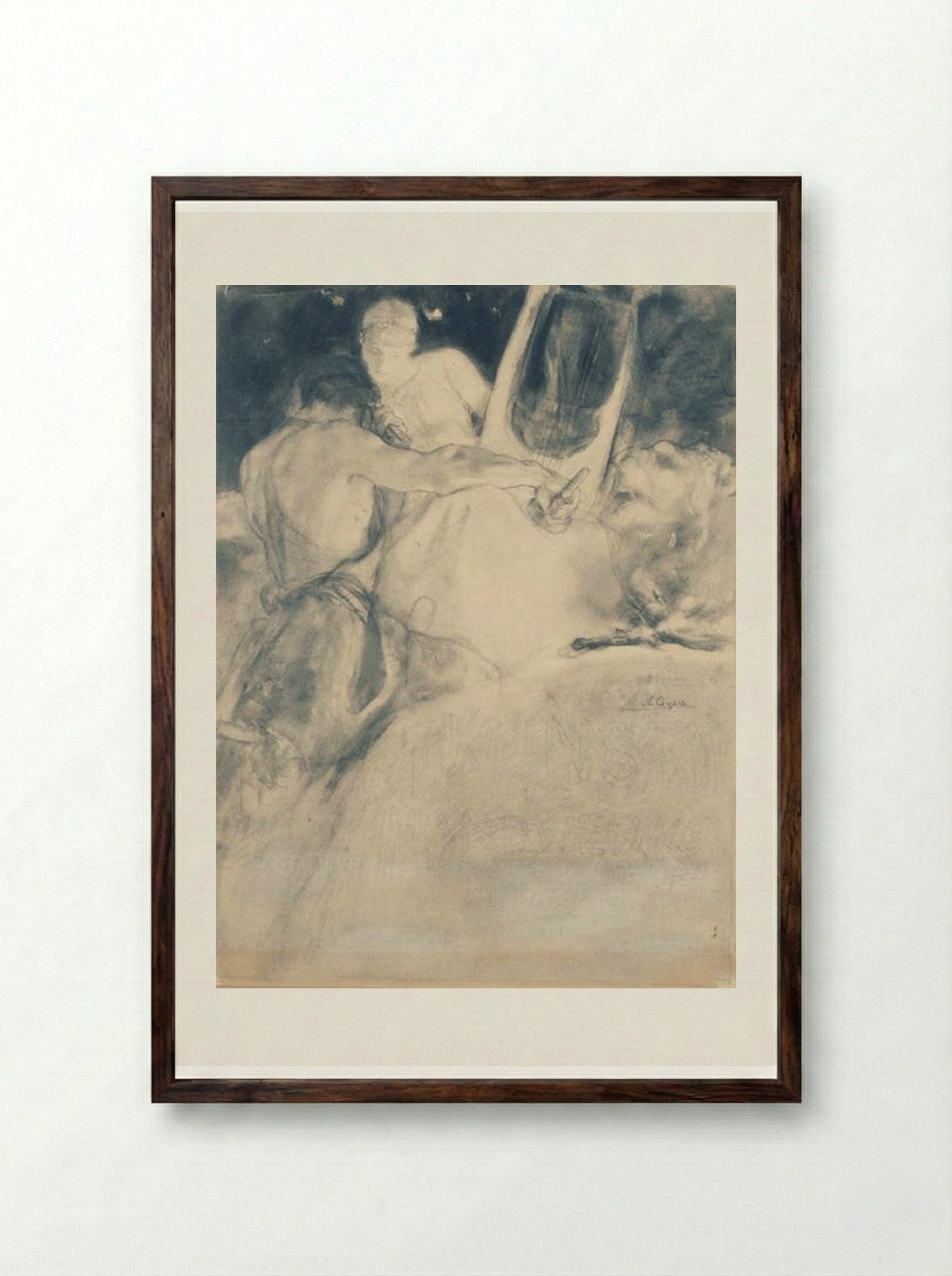 The Soul of the Artist - Nikolaos Gyzis - Framed Print Dark Wood