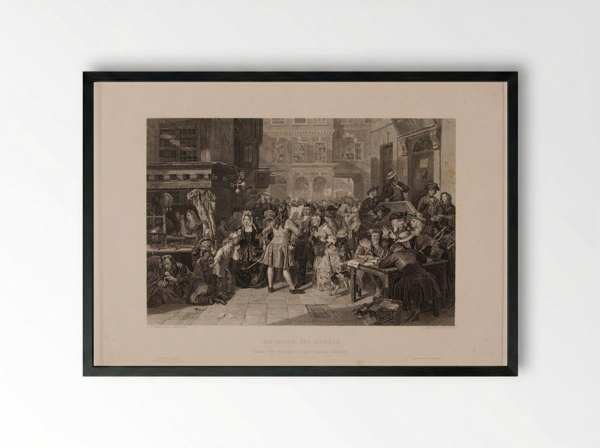 The South Sea Bubble - James Carter - Framed Print Black