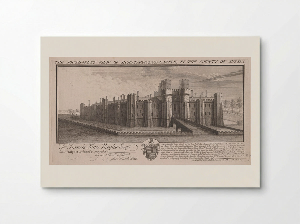The South-West View of Hurstmonceux-Castle - Samuel and Nathaniel Buck - Poster