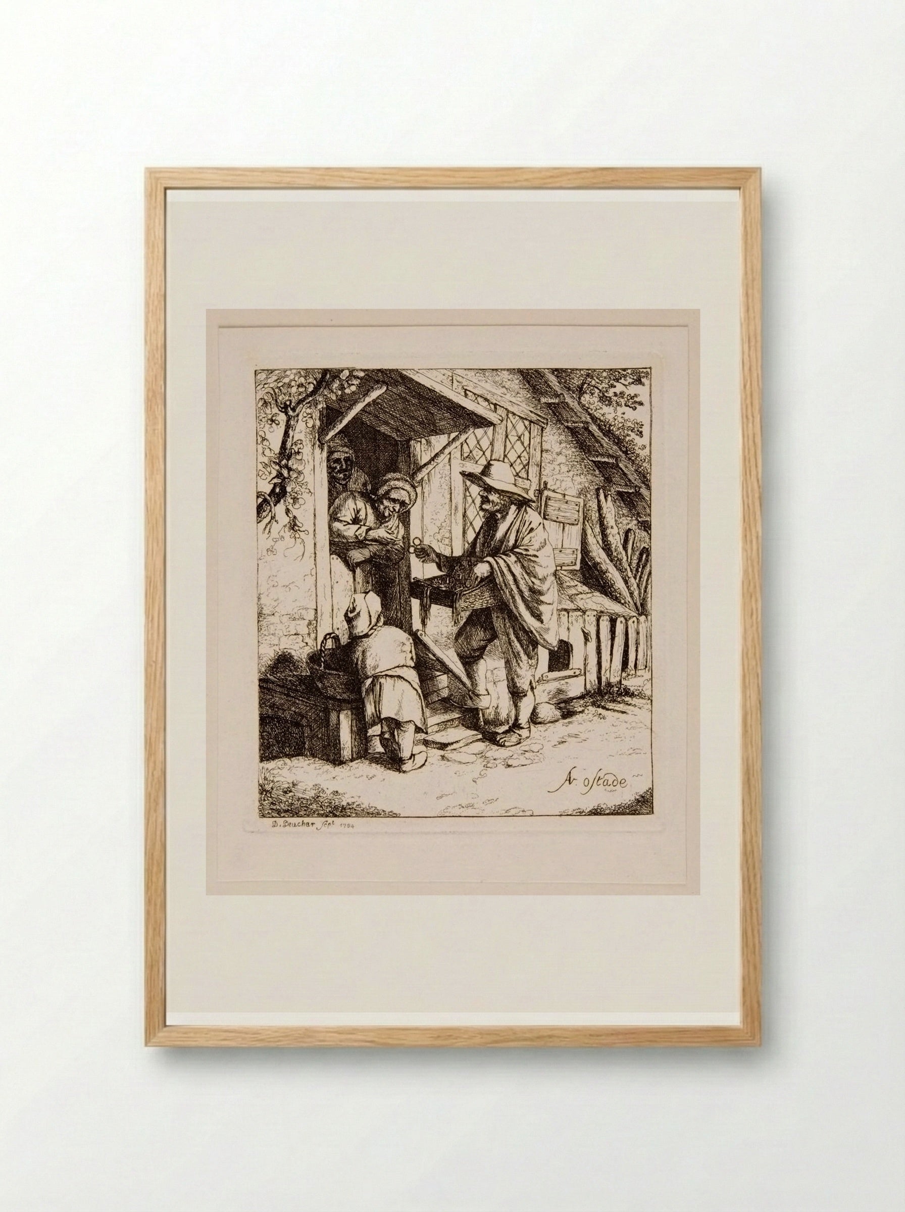 The Spectacle Seller - David Deuchar - Framed Print Wood