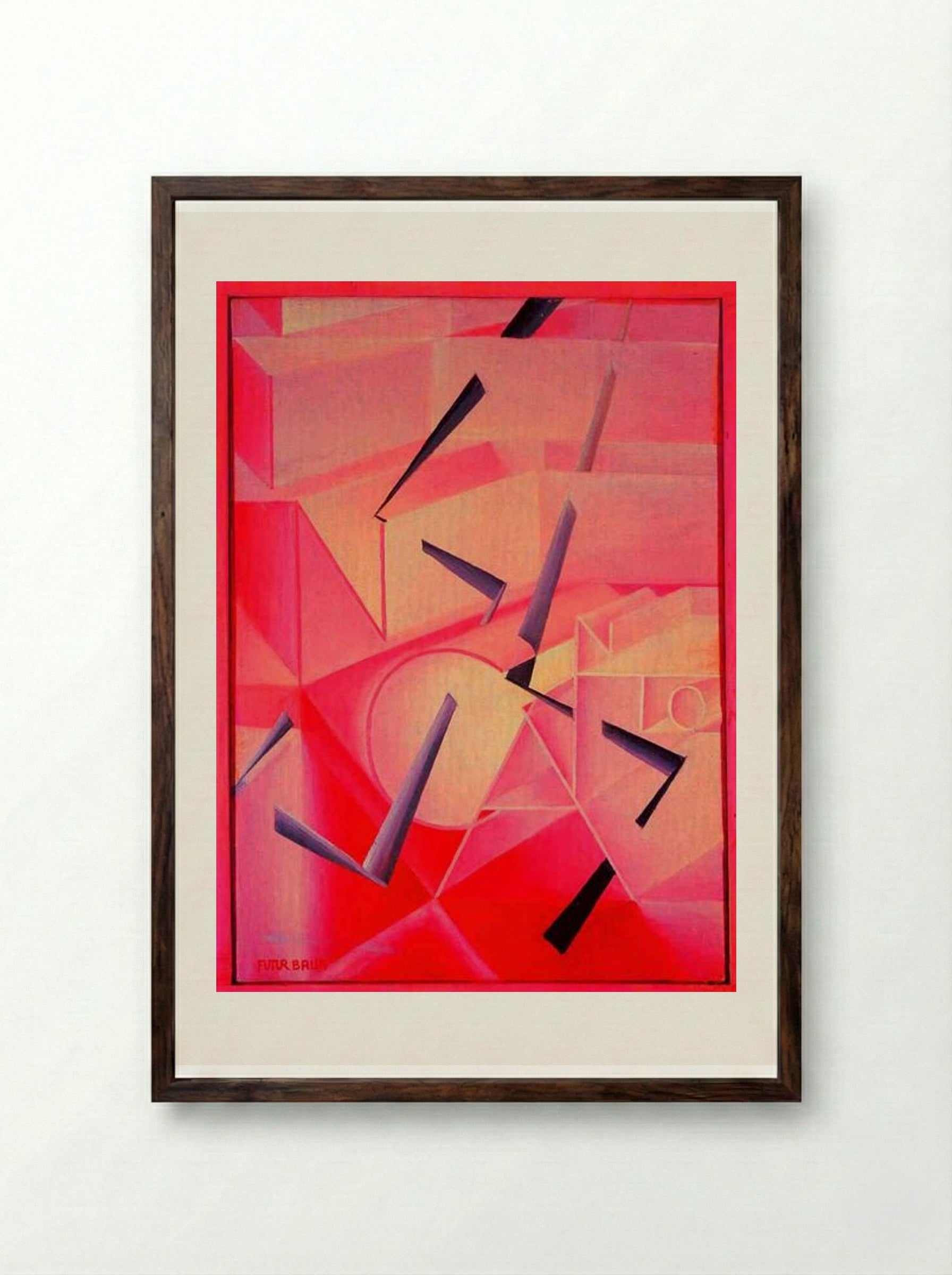 The Spell is Broken - Giacomo Balla - Framed Print Dark Wood