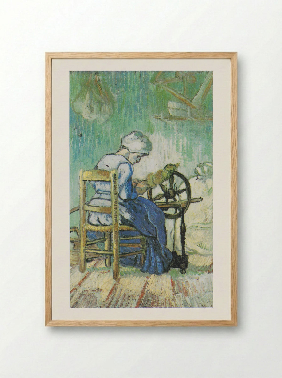 The Spinner (after Millet) - Vincent van Gogh - Framed Print Wood