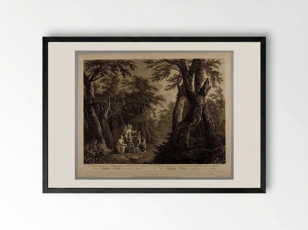 The Spirited Behaviour of Margaret of Anjou - Victor Marie Picot - Framed Print Black
