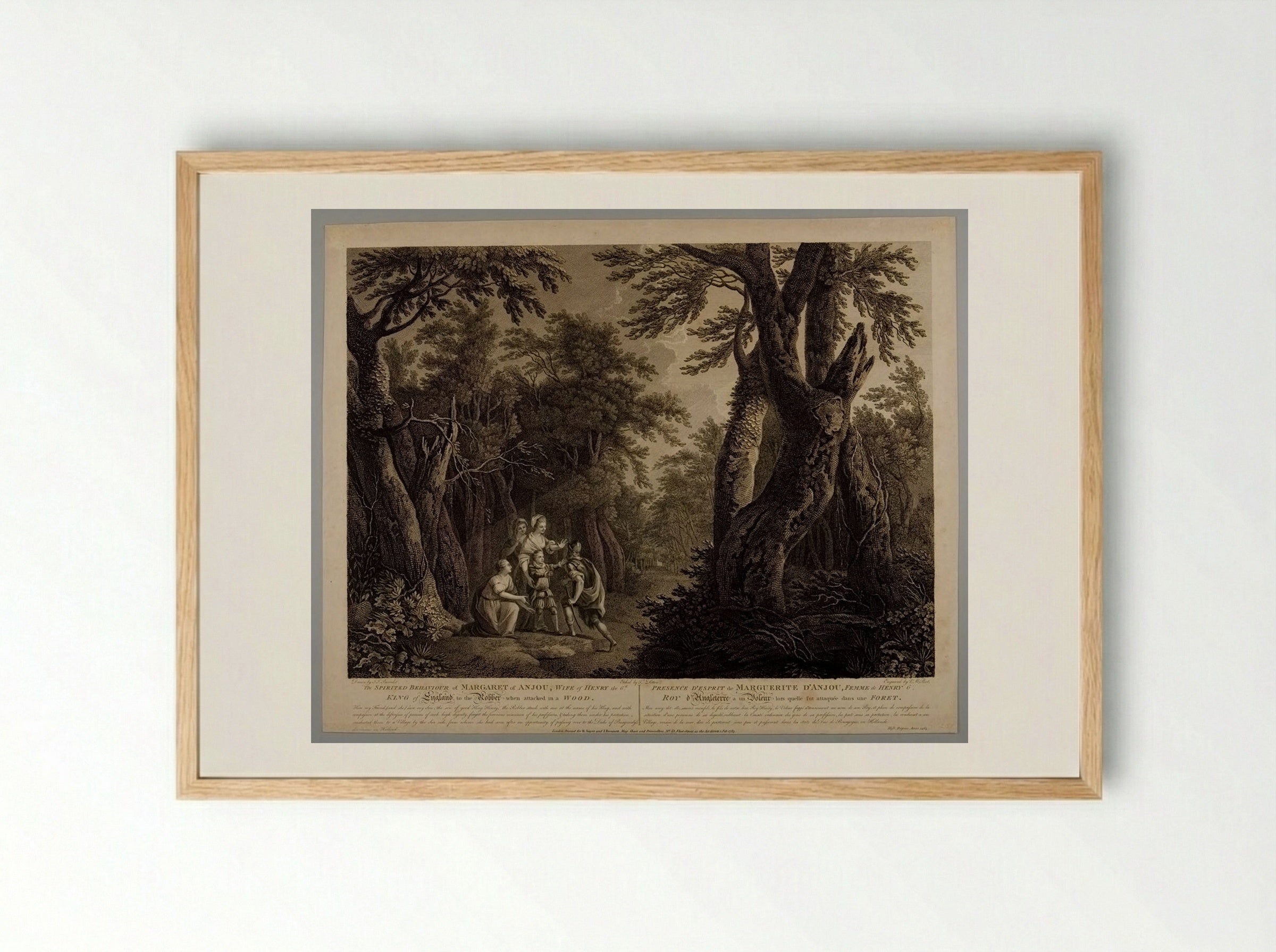 The Spirited Behaviour of Margaret of Anjou - Victor Marie Picot - Framed Print Wood