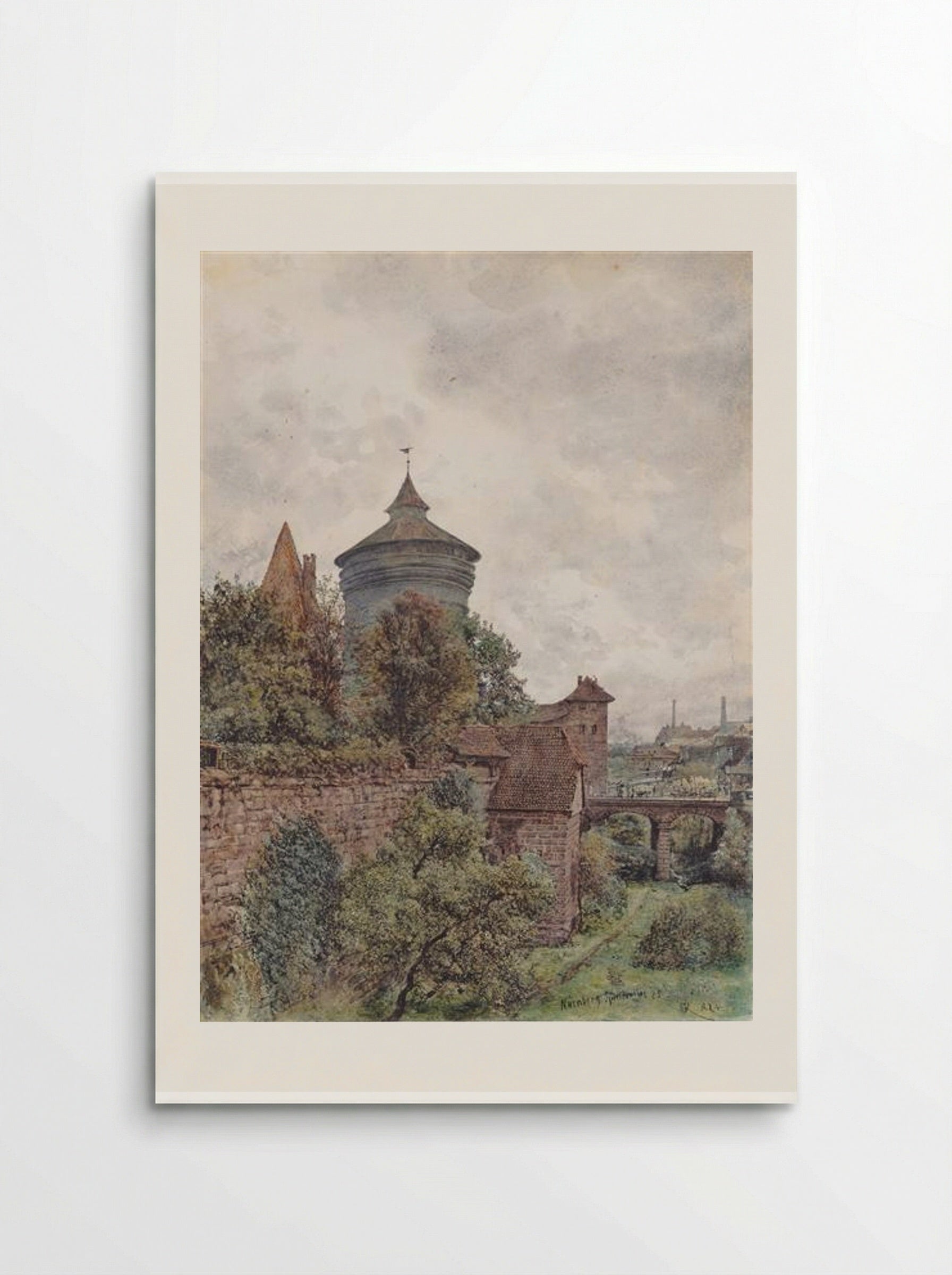 The Spittler in Nuremberg - Rudolf von Alt - Poster
