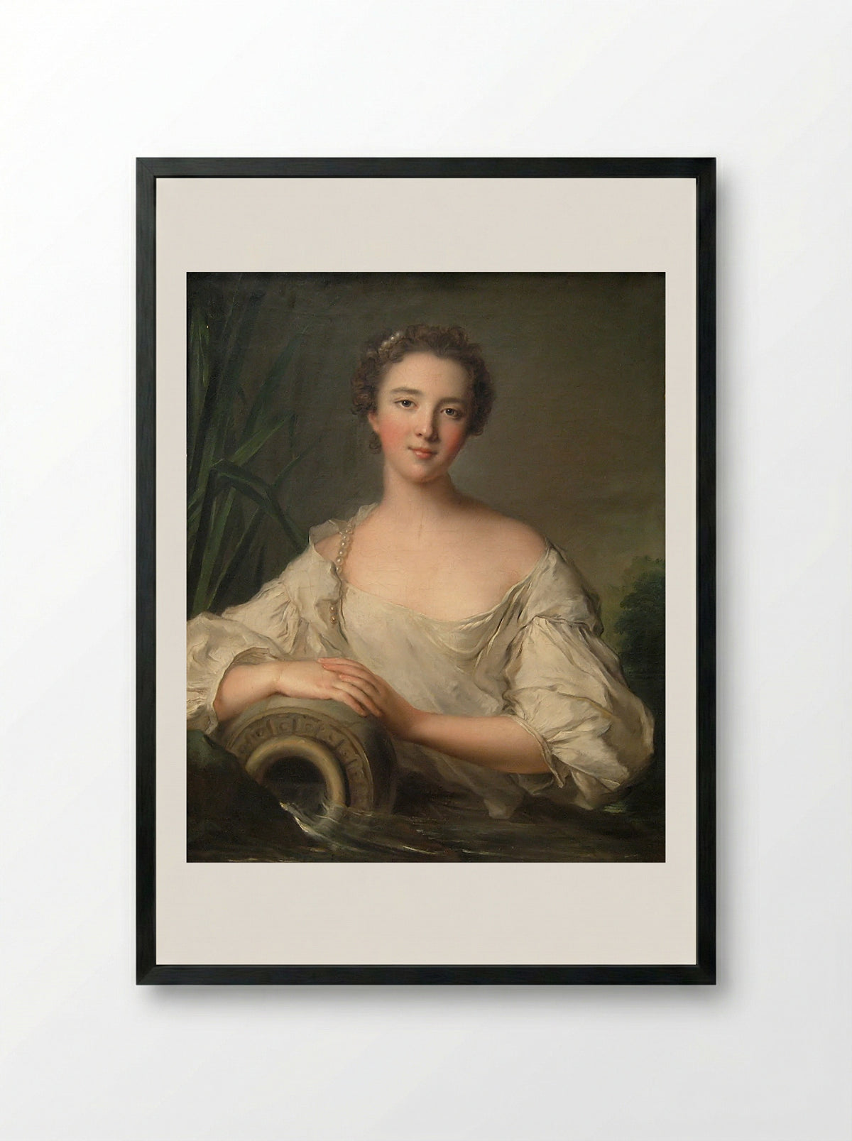 The Spring (La Source) - Jean-Marc Nattier - Framed Print Black