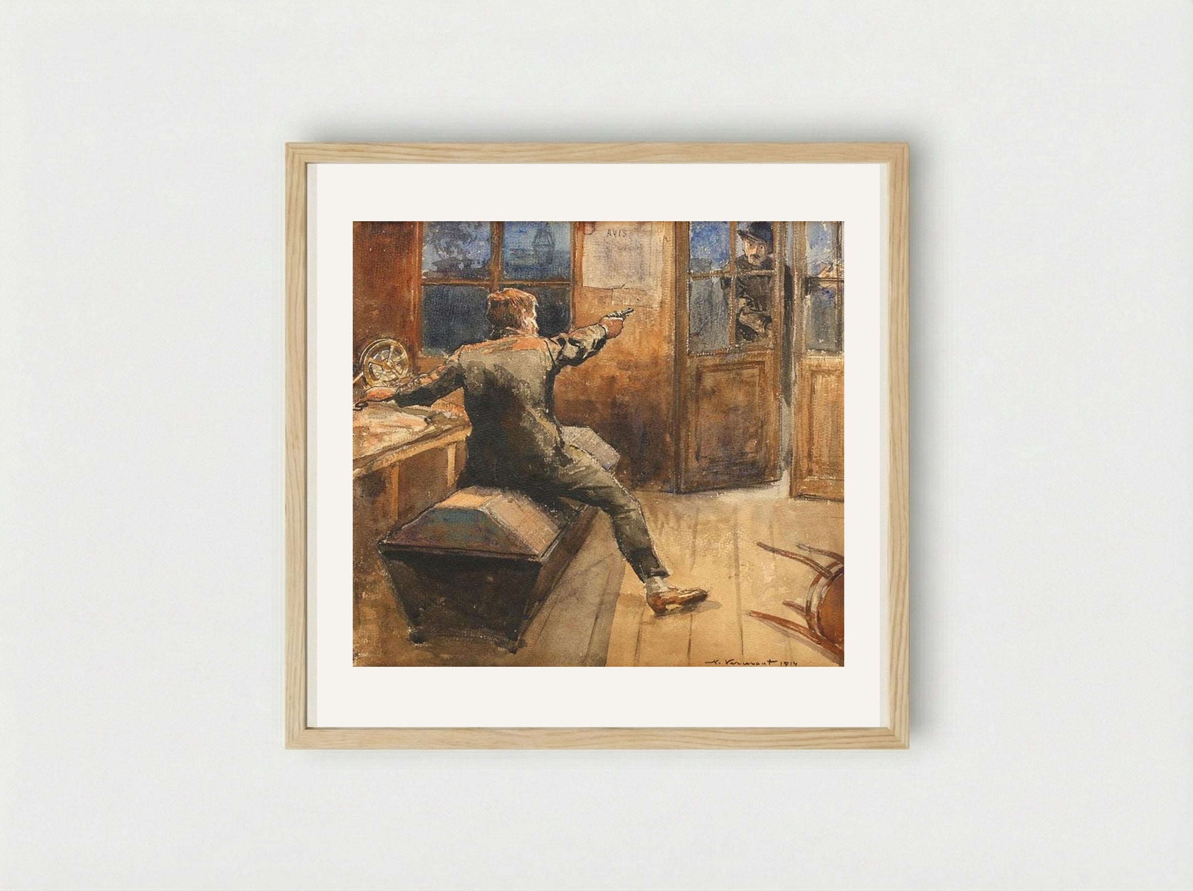 The Spy - Nicolae Vermont - Framed Print Wood