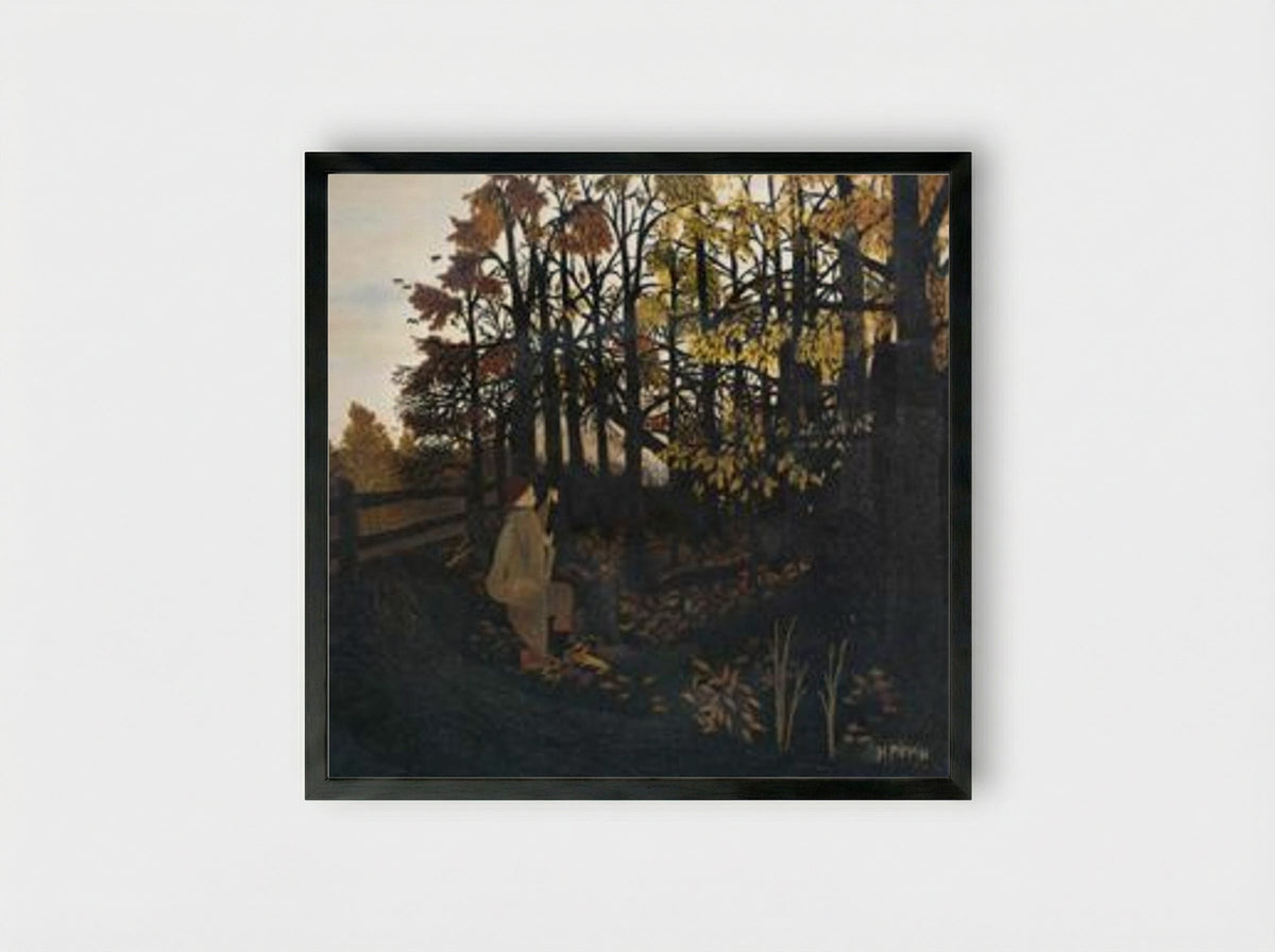 The Squirrel Hunter - Horace Pippin - Framed Print Black
